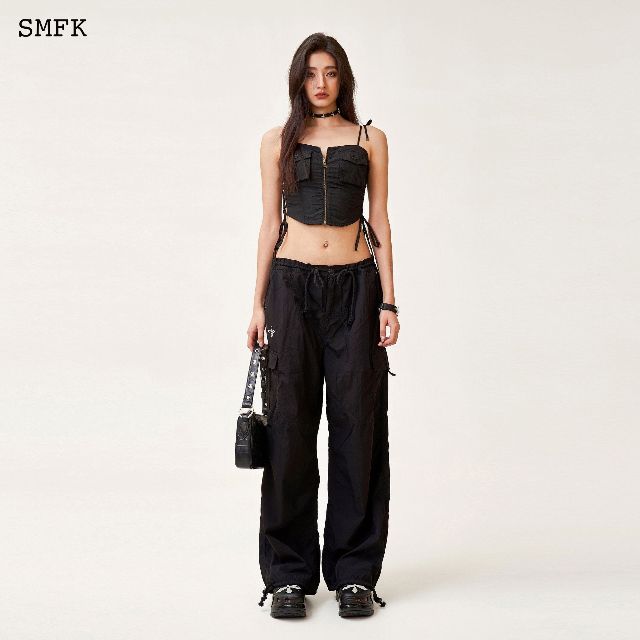 SMFK Ancient Myth Black Panther Paratrooper Cropped Top | MADA IN CHINA