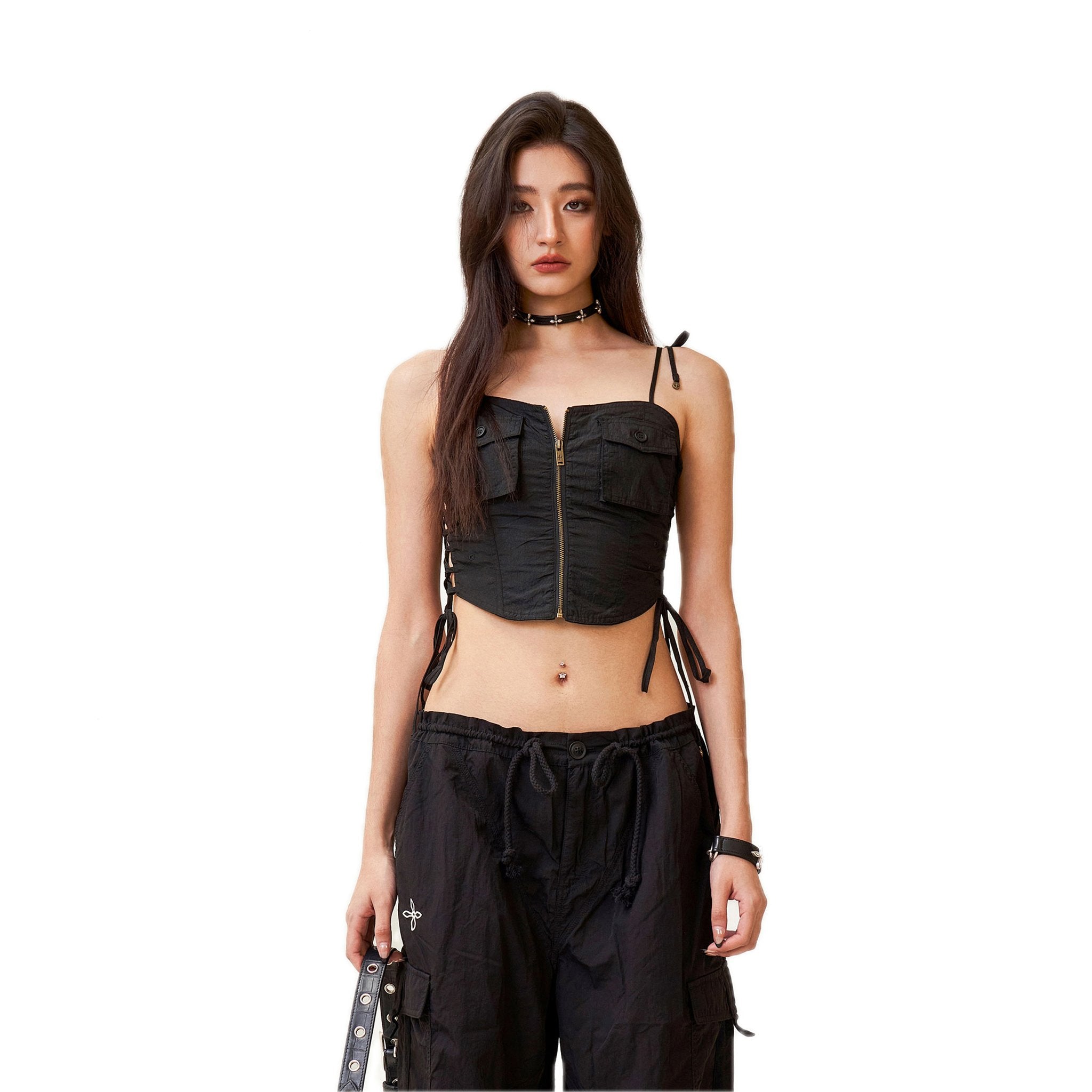 SMFK Ancient Myth Black Panther Paratrooper Cropped Top | MADA IN CHINA