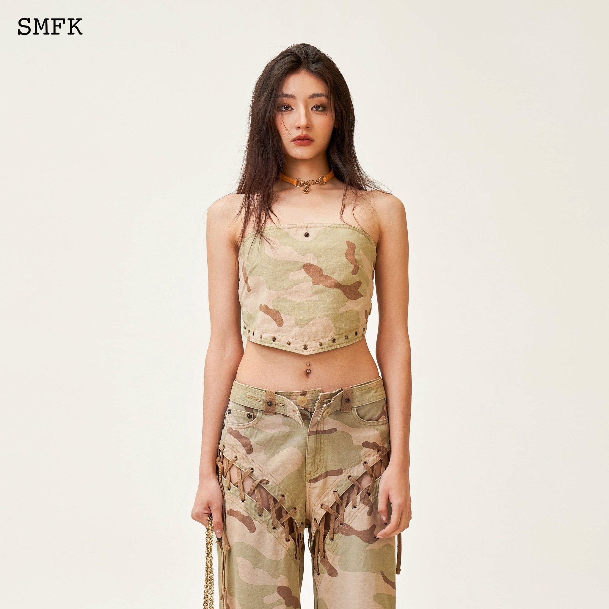 SMFK Ancient Myth Camouflage Desert Wide-Leg Jeans | MADA IN CHINA