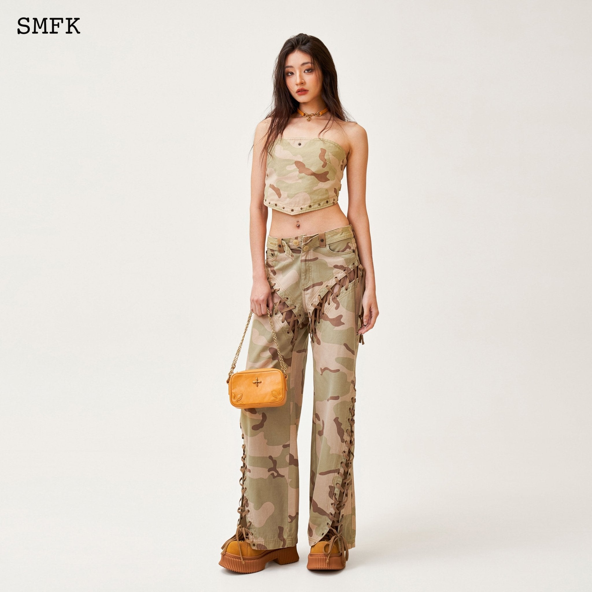 SMFK Ancient Myth Camouflage Desert Wide-Leg Jeans | MADA IN CHINA