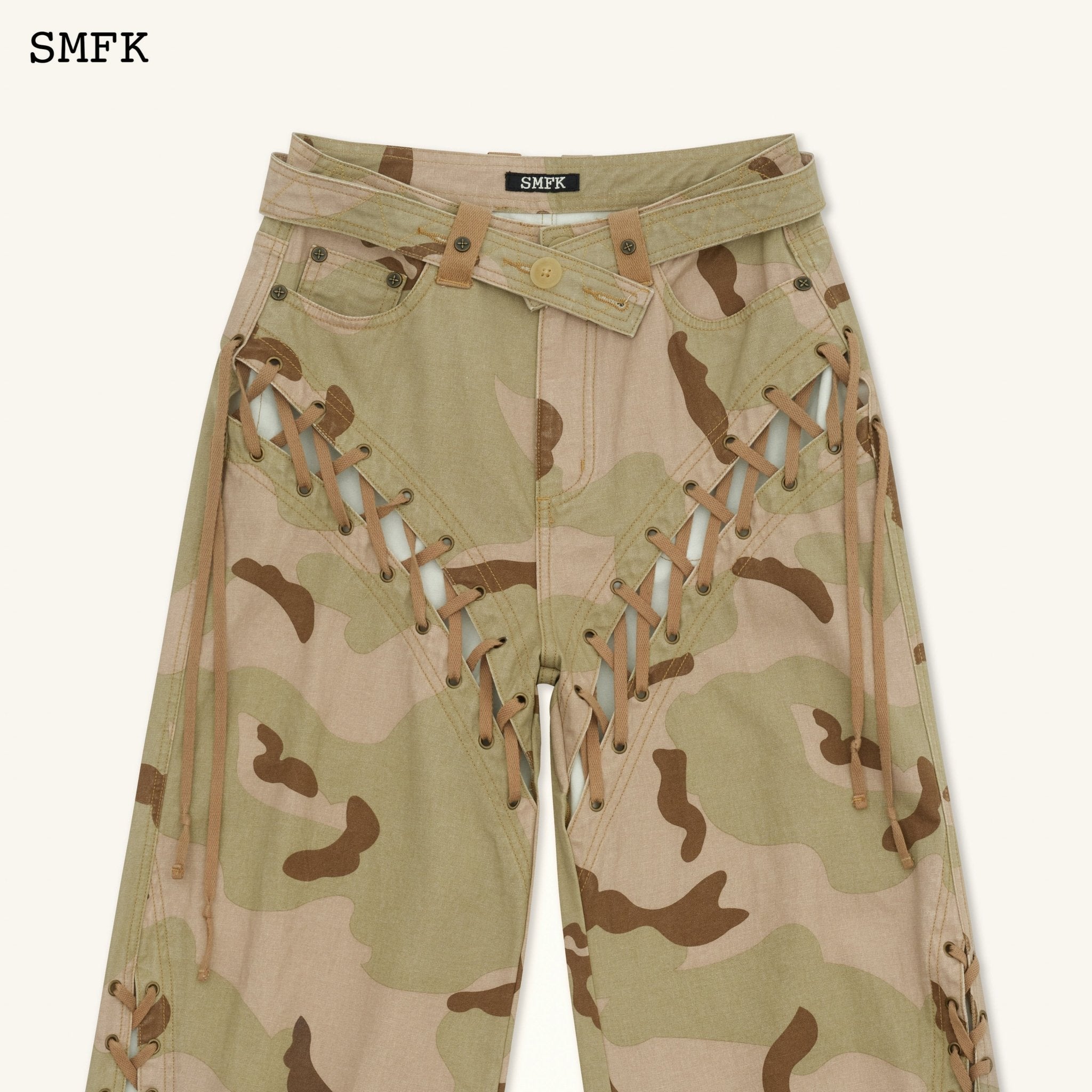 SMFK Ancient Myth Camouflage Desert Wide-Leg Jeans | MADA IN CHINA