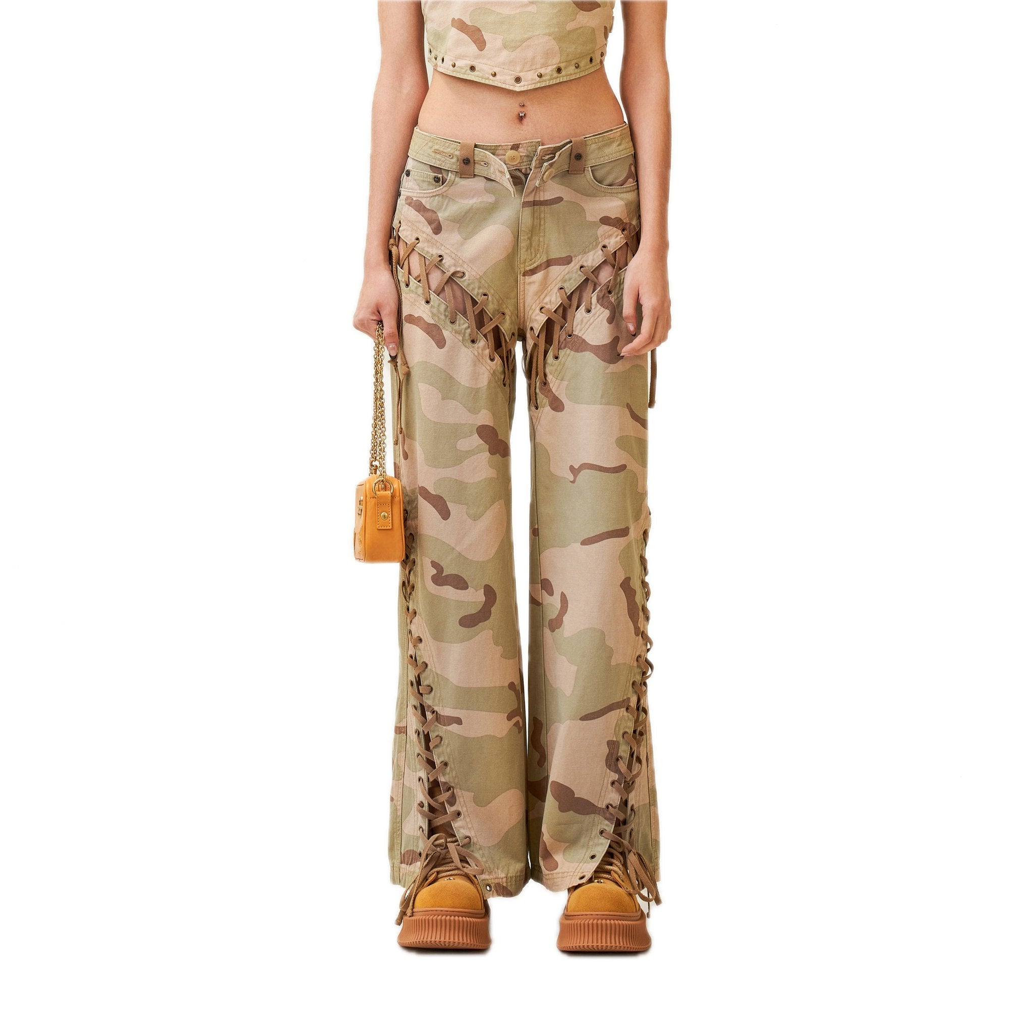 SMFK Ancient Myth Camouflage Desert Wide-Leg Jeans | MADA IN CHINA