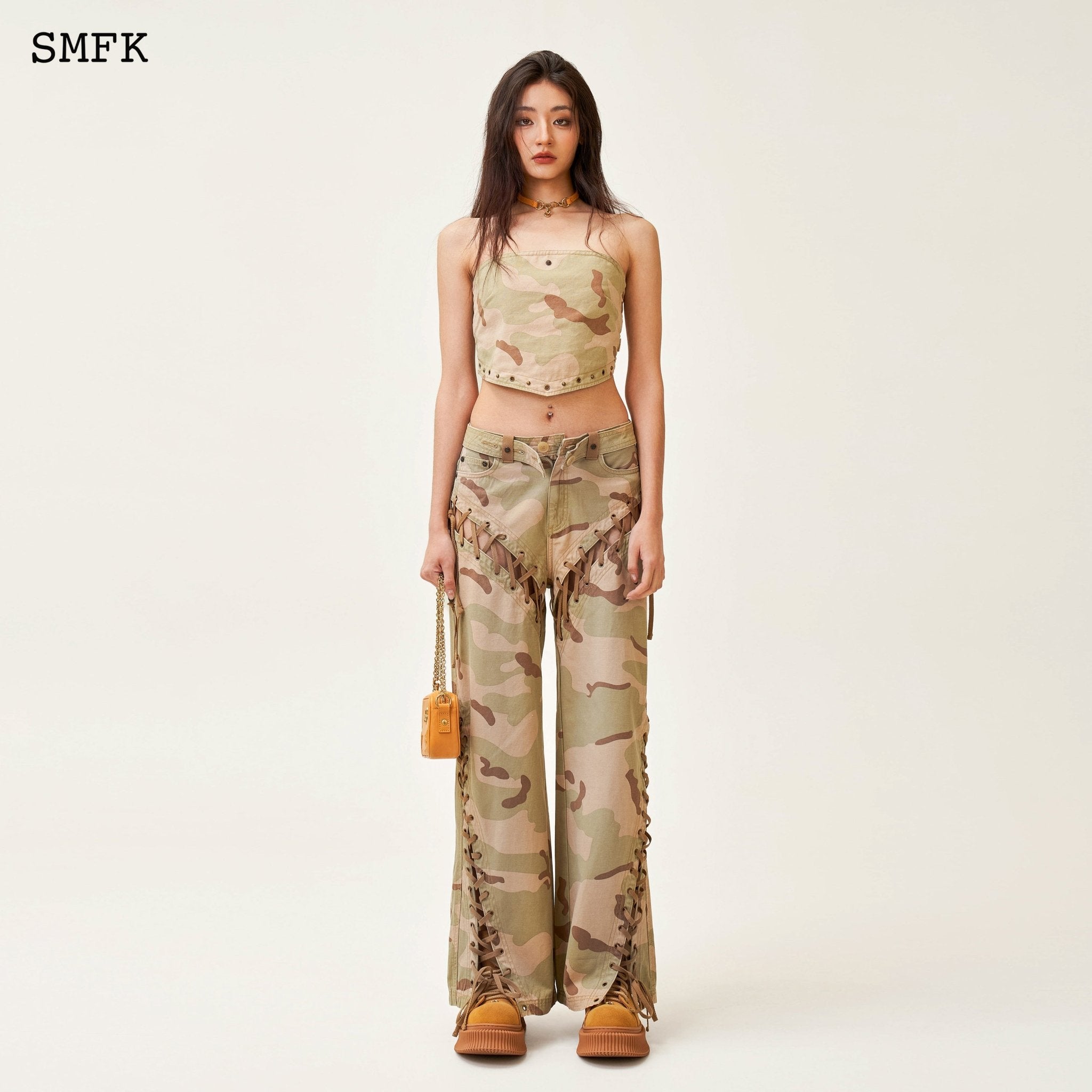 SMFK Ancient Myth Camouflage Desert Wide-Leg Jeans | MADA IN CHINA