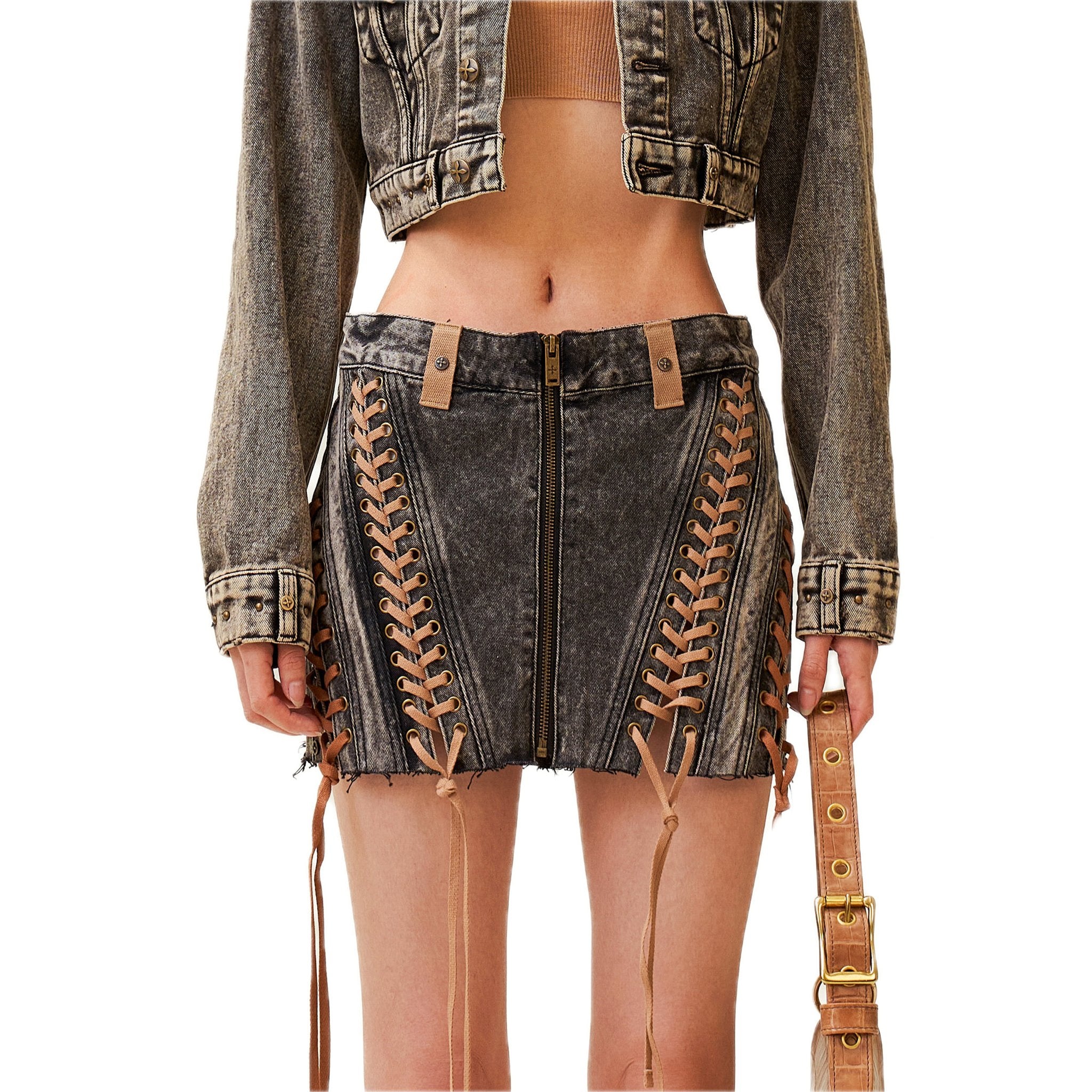 SMFK Ancient Myth Cobra Braid Workwear Mini Skirt | MADA IN CHINA