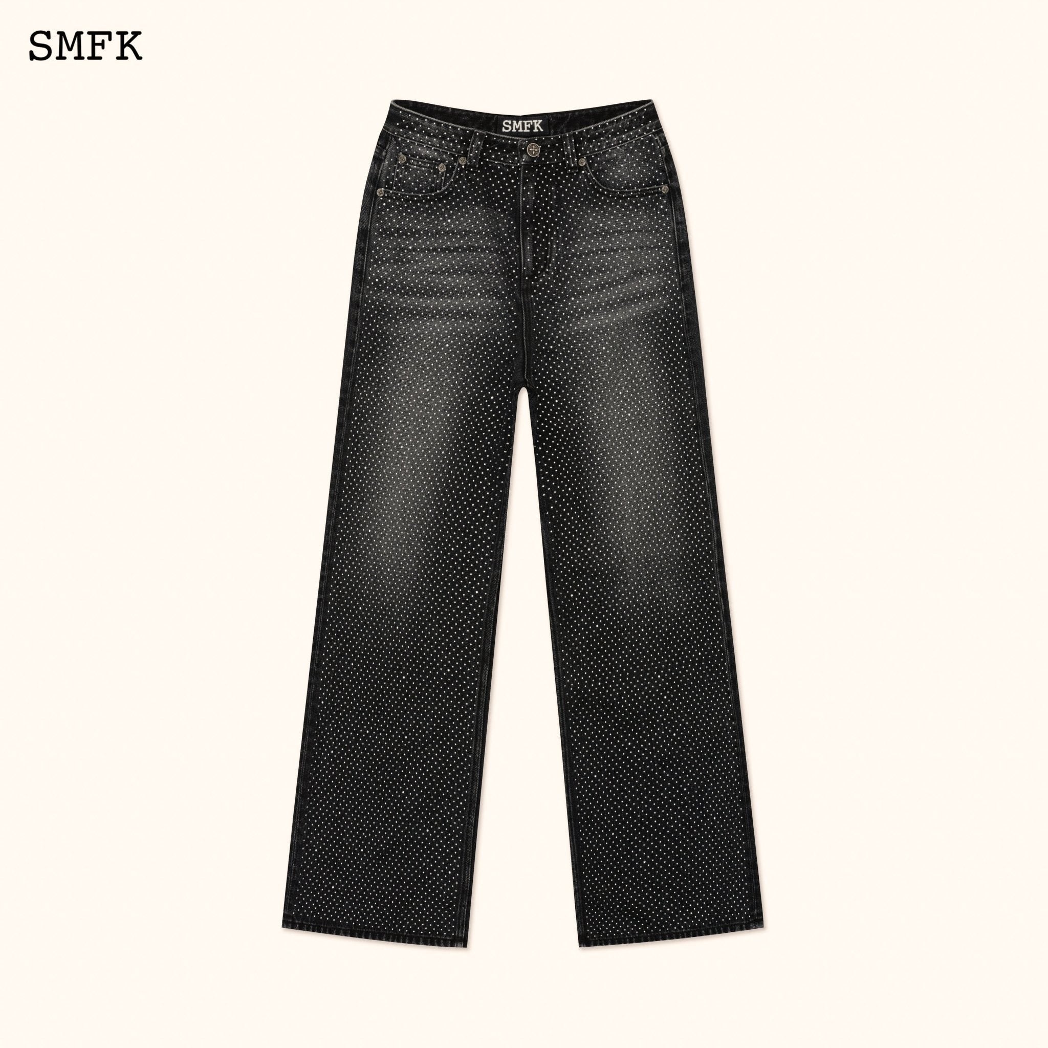 SMFK Ancient Myth Diamond Flared Jeans In Black | MADA IN CHINA