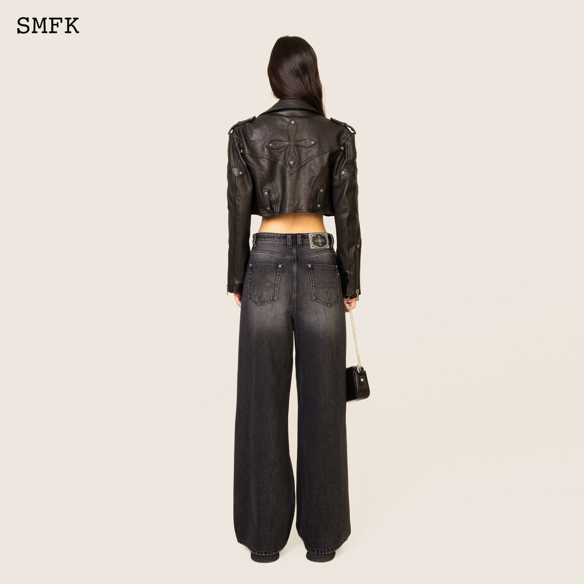 SMFK Ancient Myth Diamond Flared Jeans In Black | MADA IN CHINA