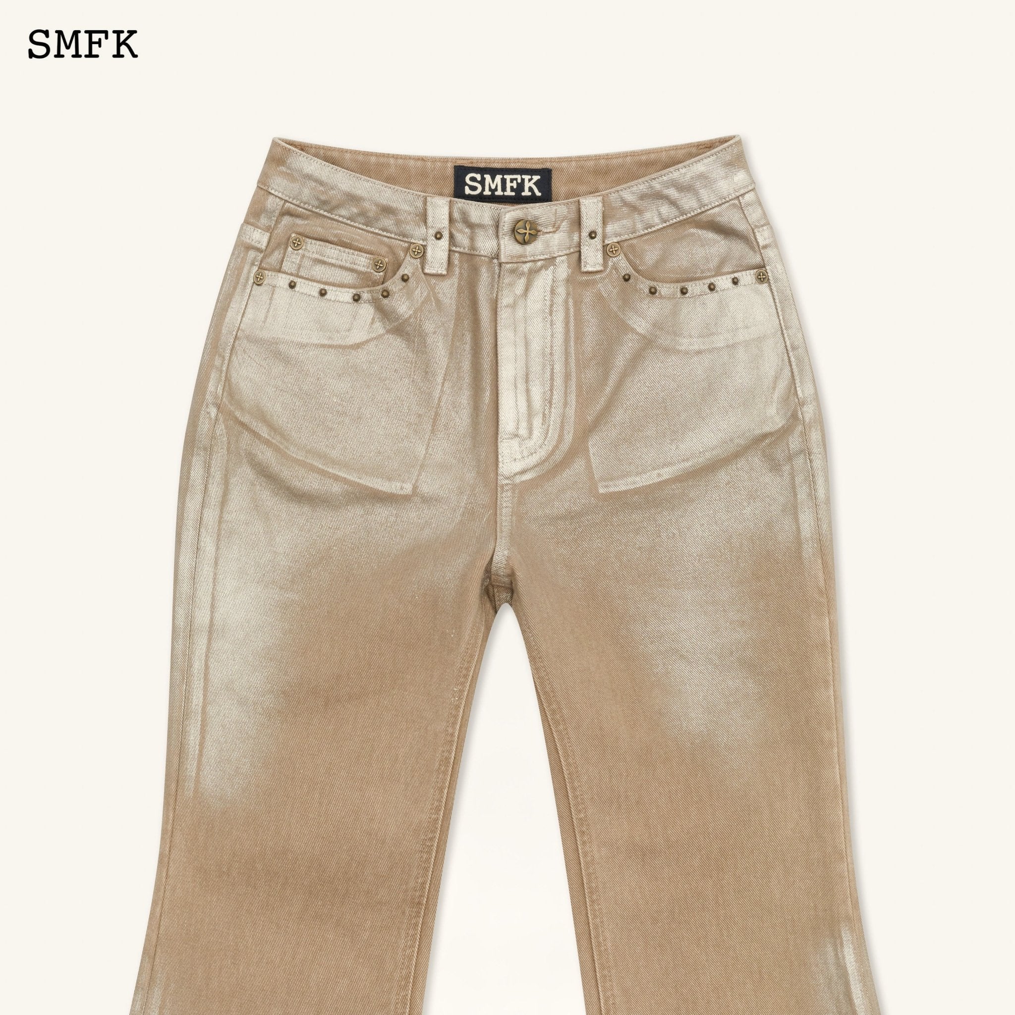 SMFK Ancient Myth Golden Snake Flared Jeans | MADA IN CHINA