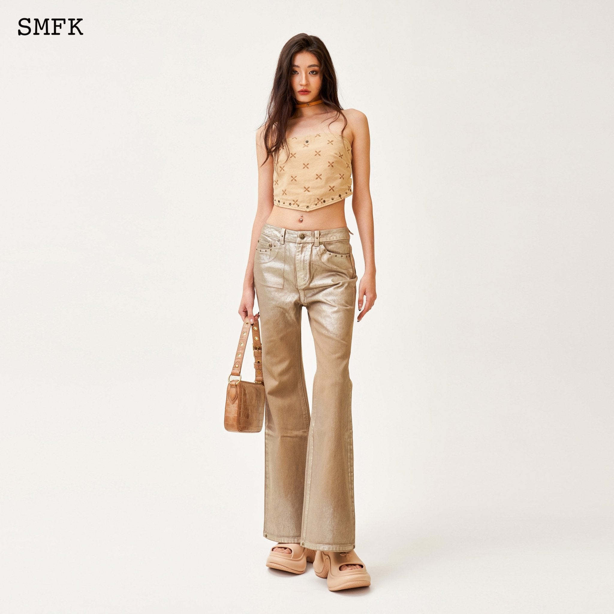 SMFK Ancient Myth Golden Snake Flared Jeans | MADA IN CHINA