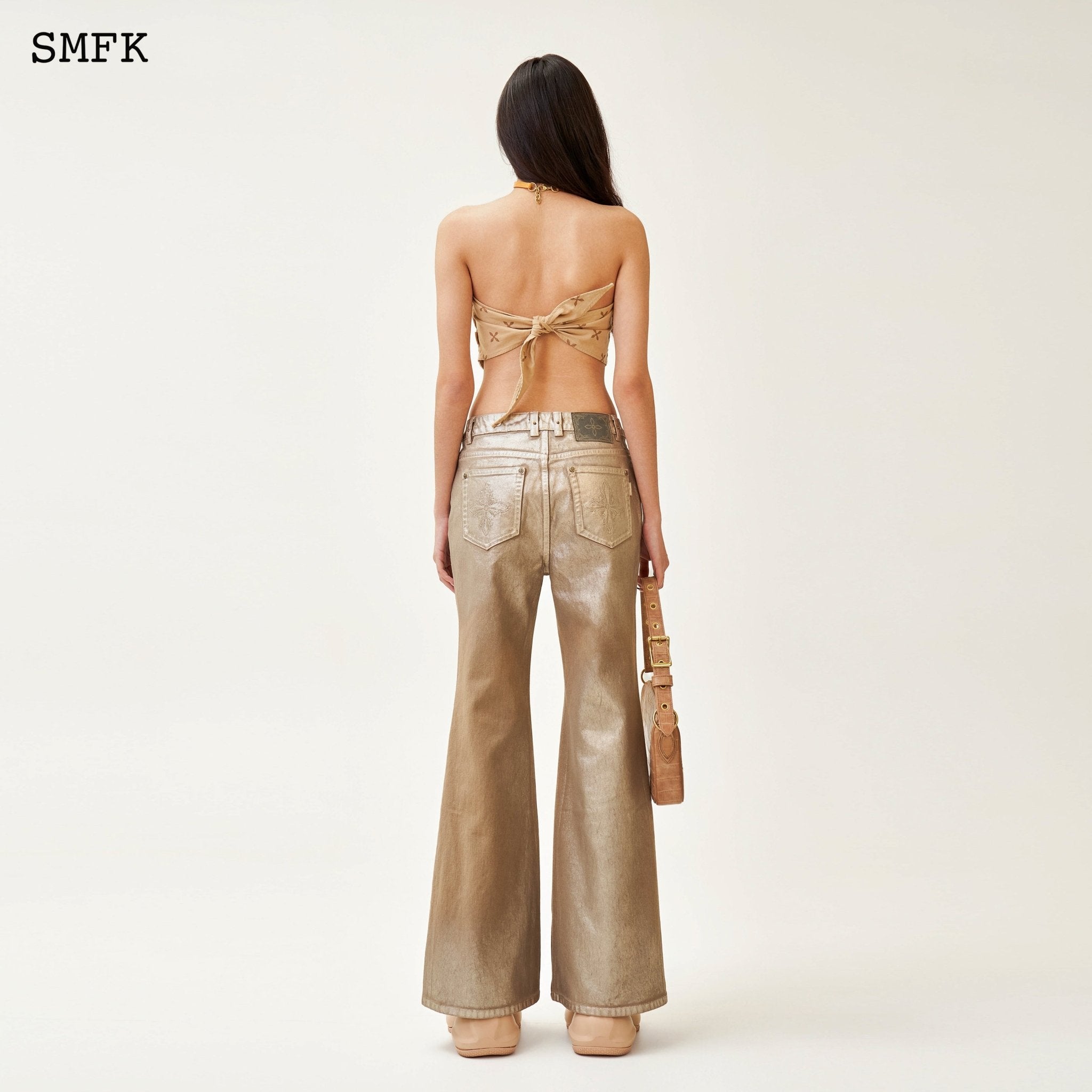 SMFK Ancient Myth Golden Snake Flared Jeans | MADA IN CHINA