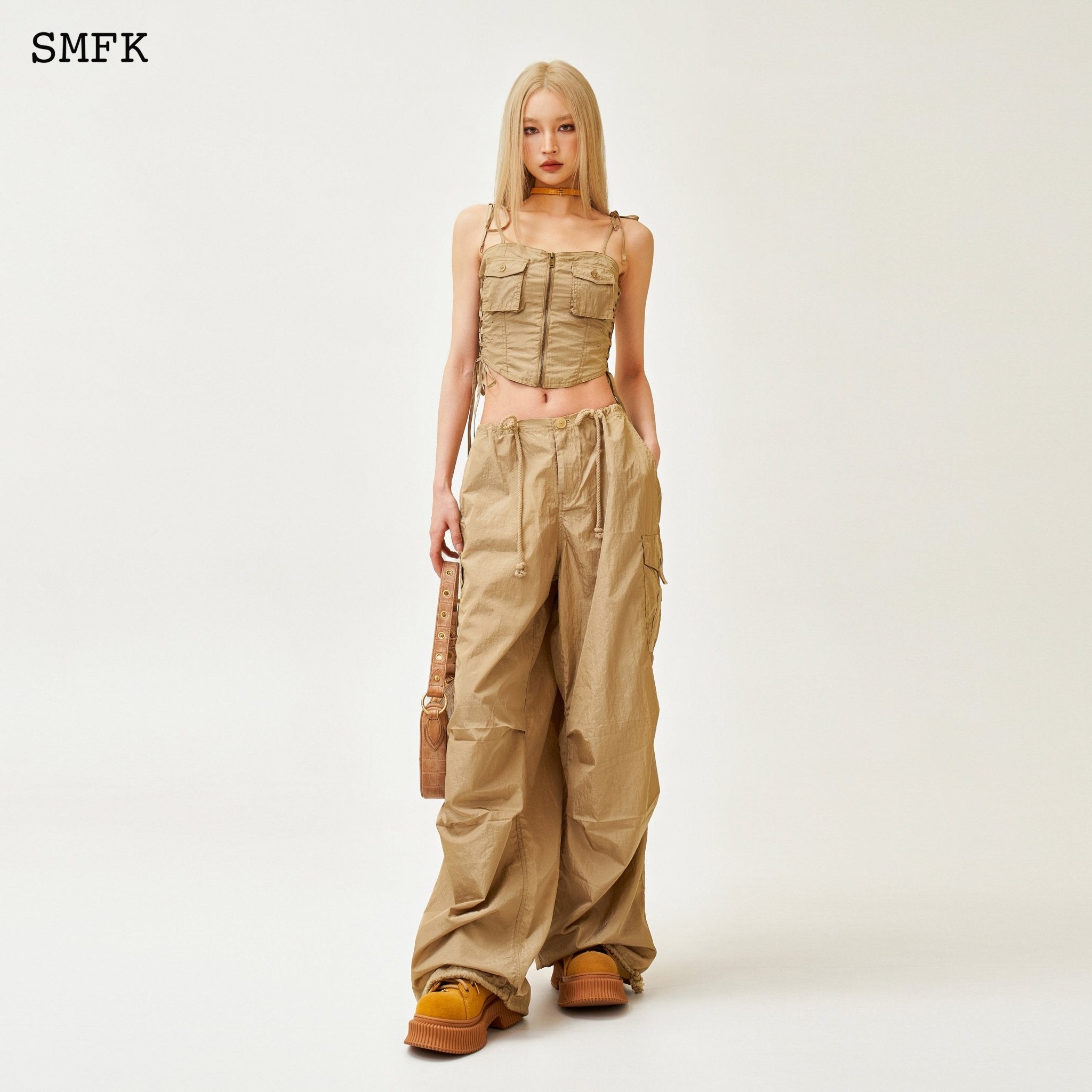 SMFK Ancient Myth Golden Snake Paratrooper Cropped Top | MADA IN CHINA