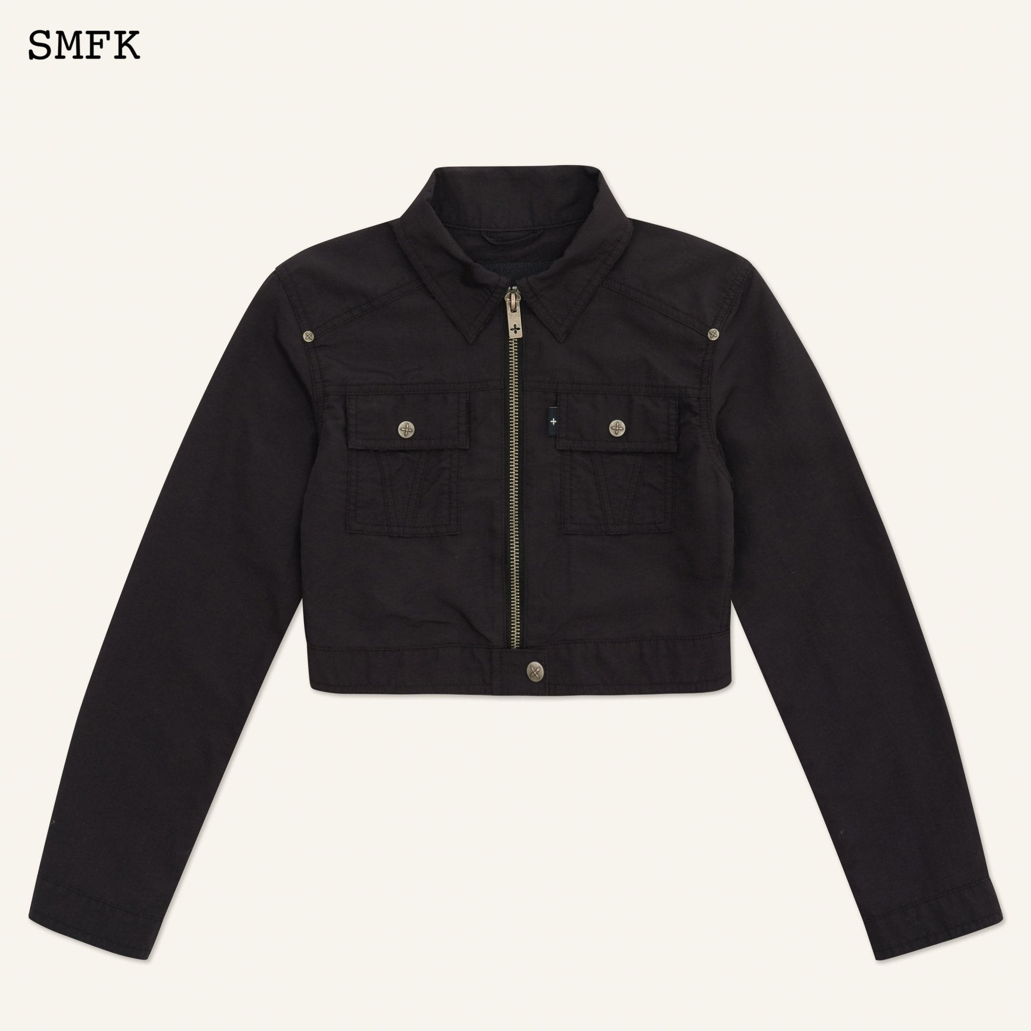 SMFK Ancient Myth Panther Workwear Black Short Jacket | MADA IN CHINA