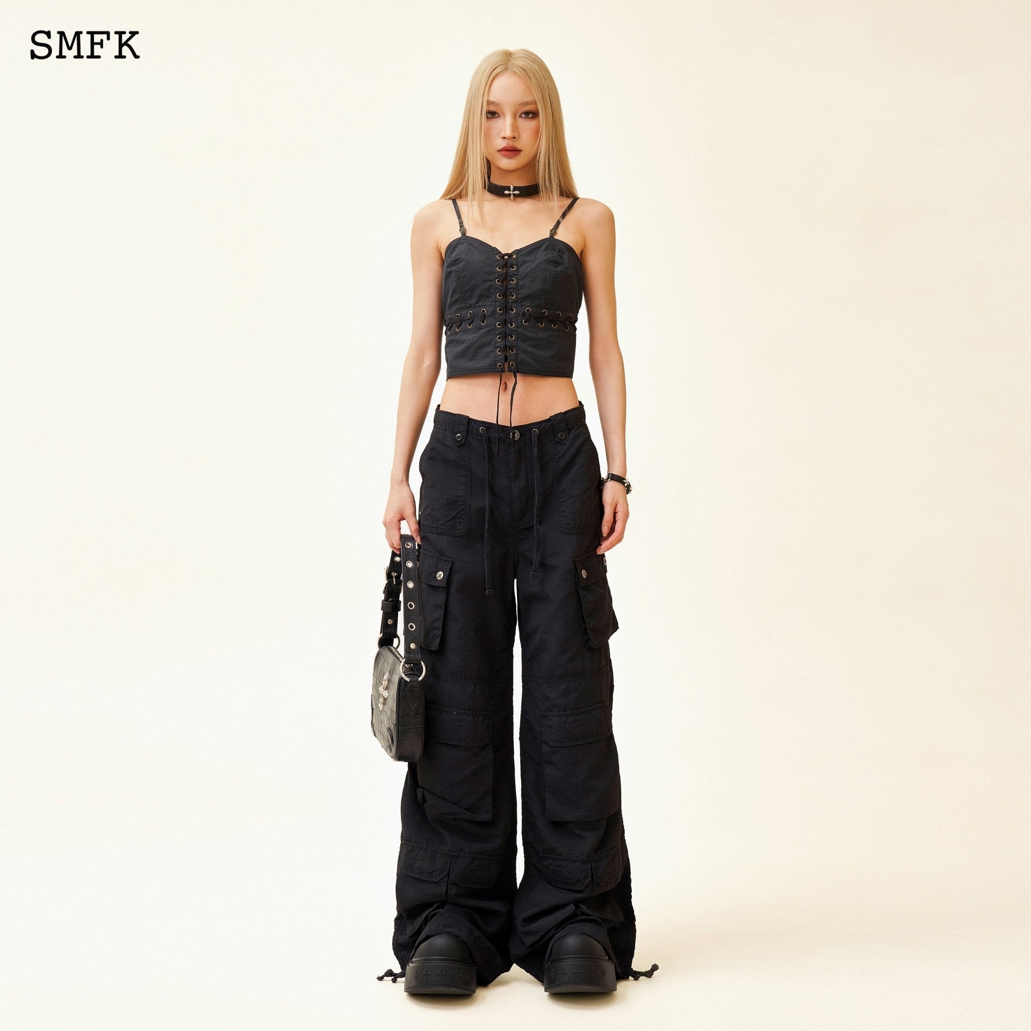 SMFK Ancient Myth Viper Cross Workwear Vest Top In Black | MADA IN CHINA