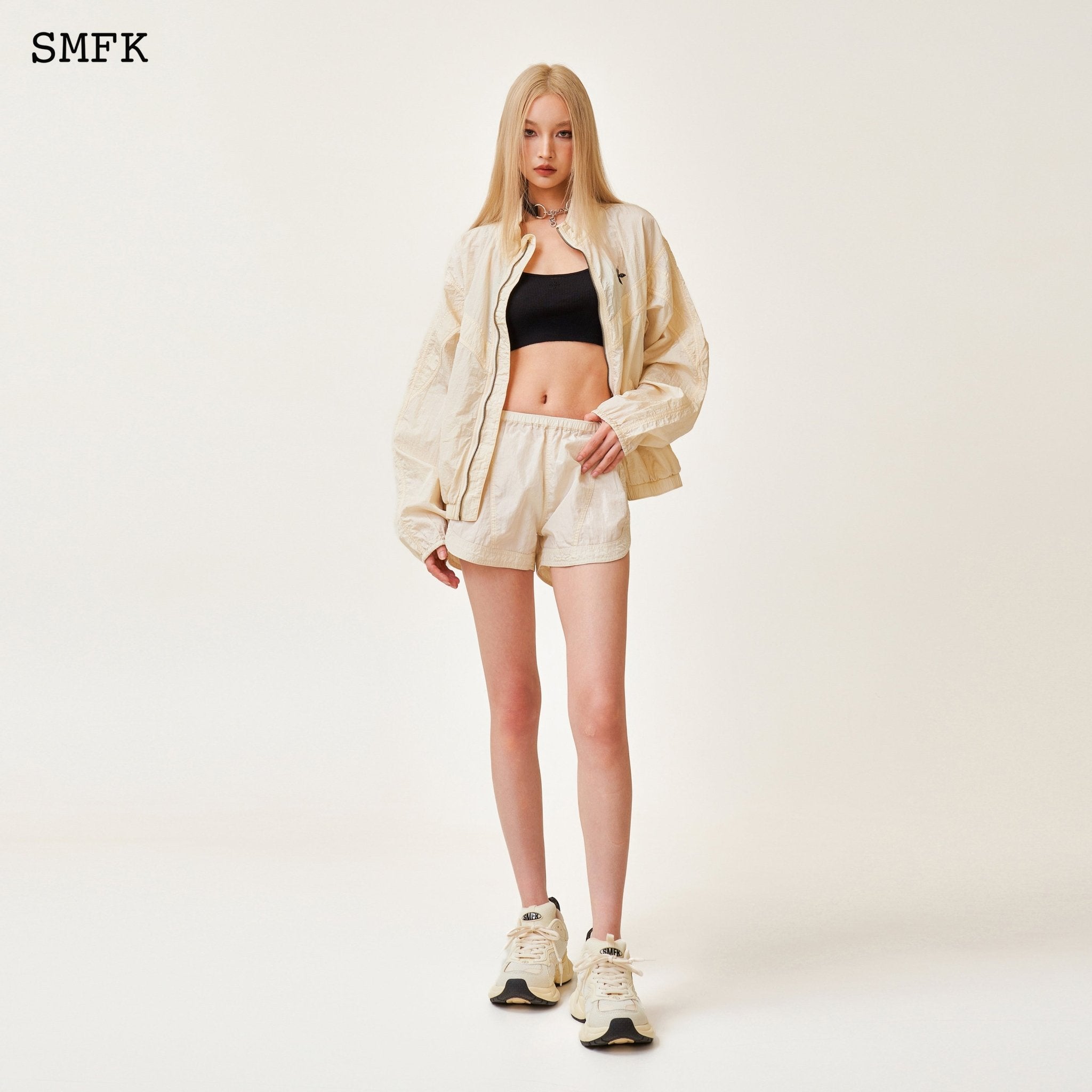 SMFK Ancient Myth Viper Jogging Shorts In White | MADA IN CHINA