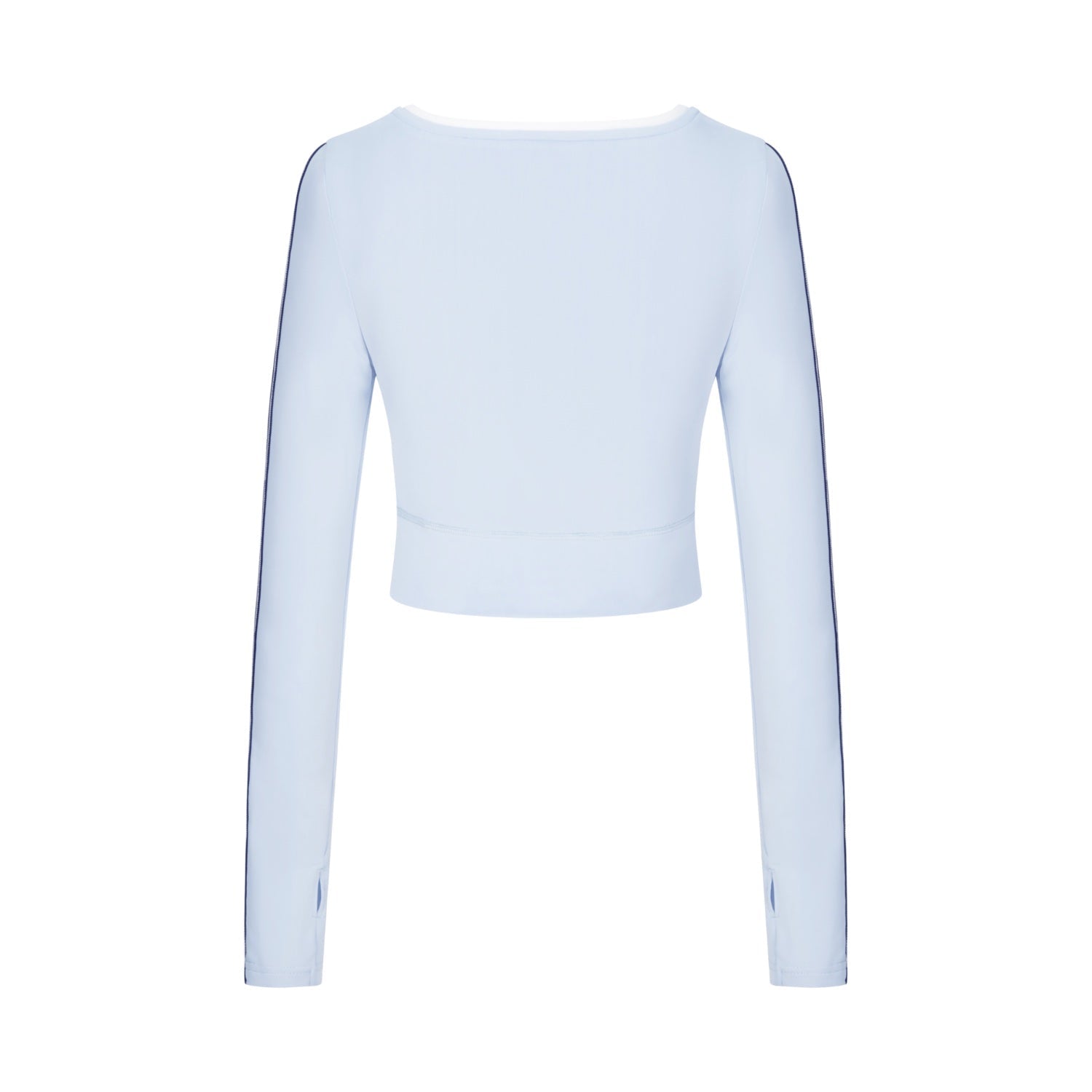 HERLIAN Baby Blue Round Neck Tight T-shirt | MADA IN CHINA