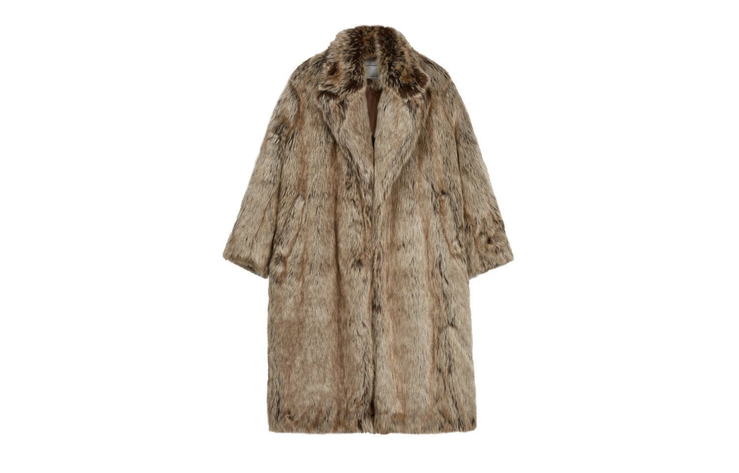 VANN VALRENCÉ Batik Weaving Eco Fur Long Coat | MADA IN CHINA