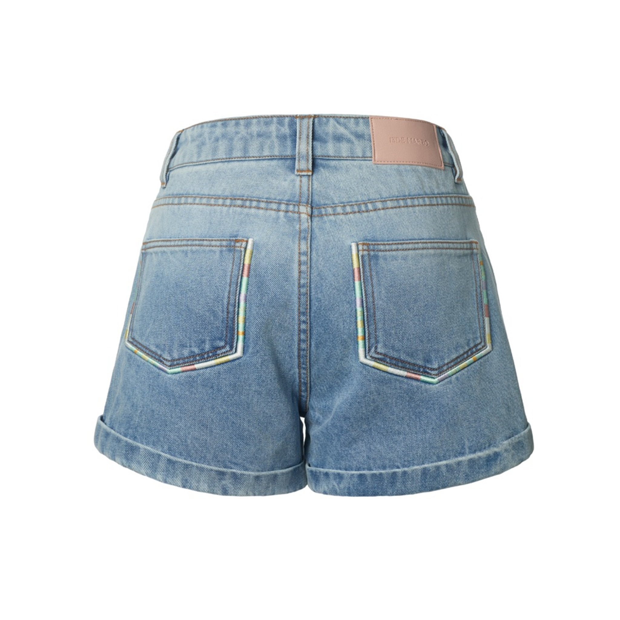 13DE MARZO Bear Classic Denim Shorts Endless Sky | MADA IN CHINA