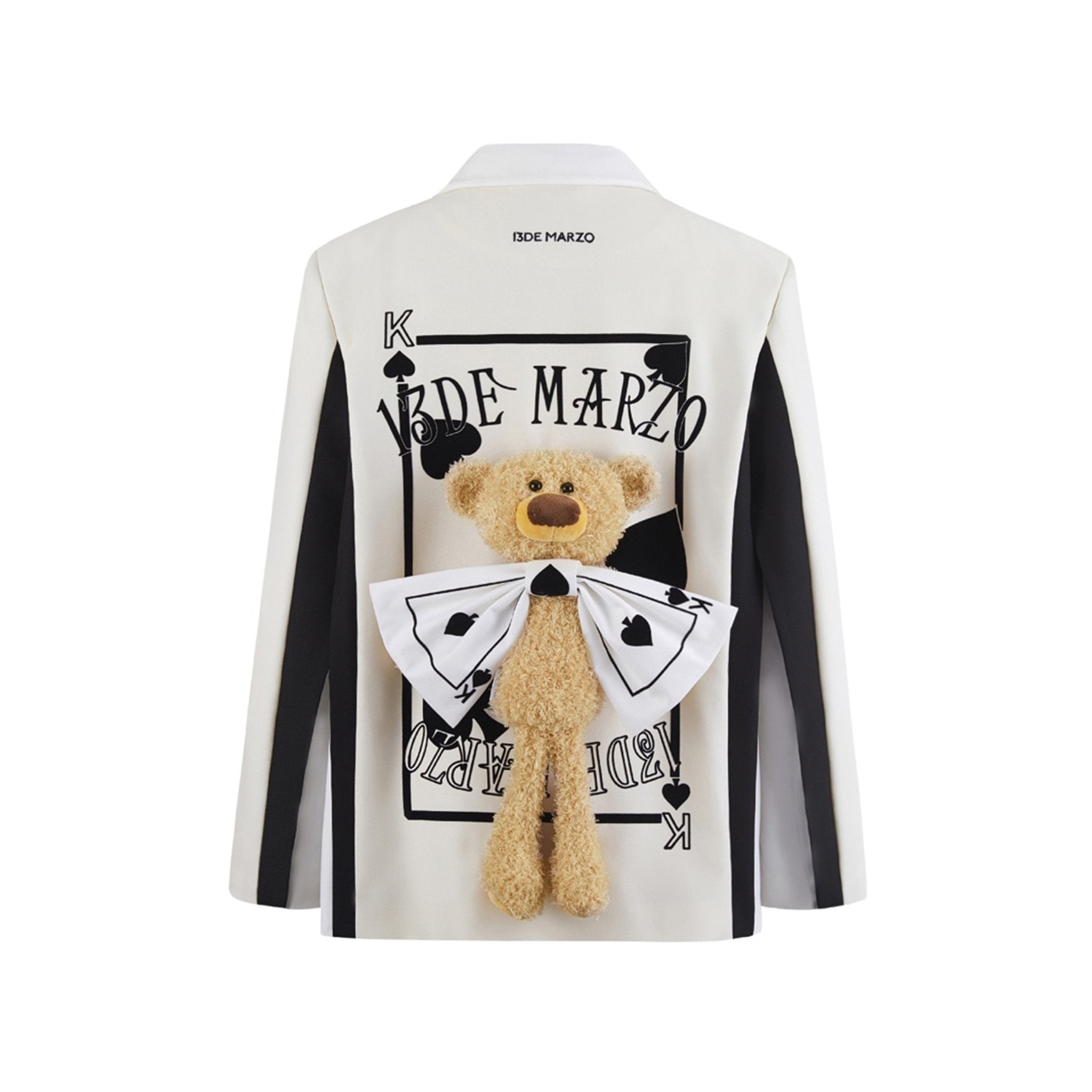 13DE MARZO Bear Heart&Bow Poker Suit White | MADA IN CHINA