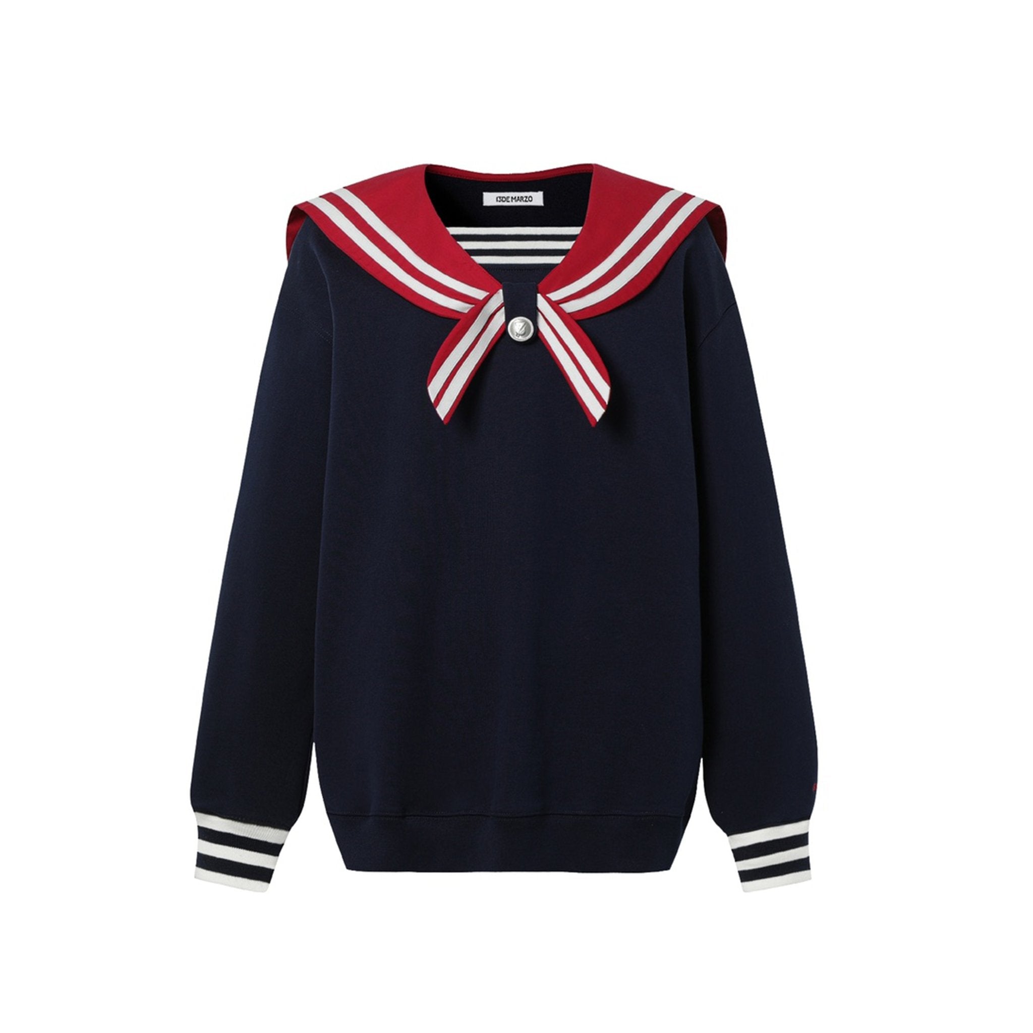 13DE MARZO Bear Sailor Sweater Estate Blue | MADA IN CHINA