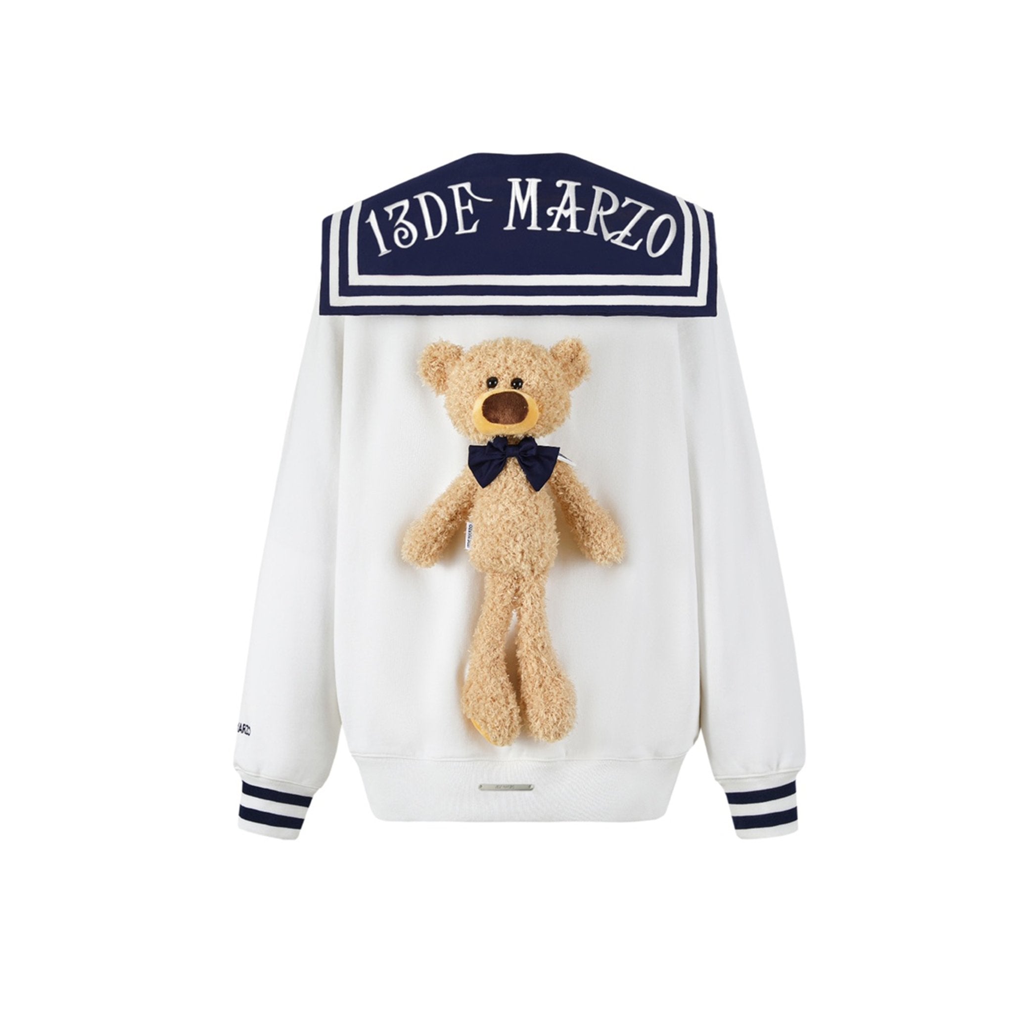 Bear セーラー セーター、オフホワイト | MADAX