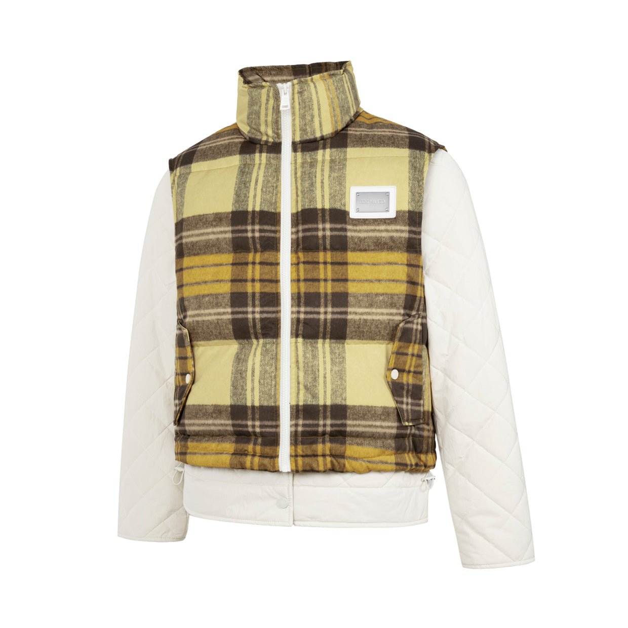 13 DE MARZO Beige Cotton Vest Two-Piece Set | MADA IN CHINA