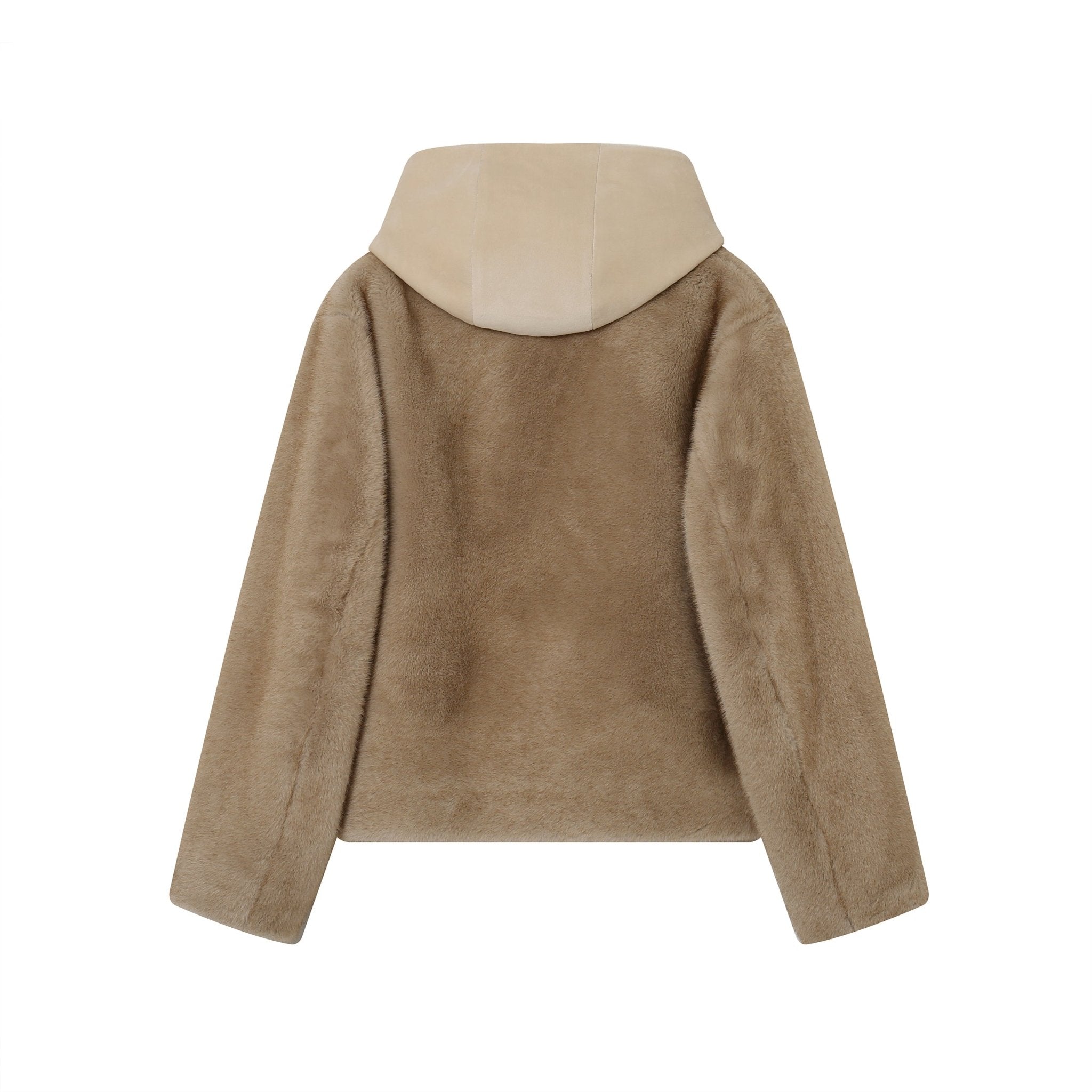 SOMESOWE Beige Faux Fur Two Piece Coat | MADA IN CHINA