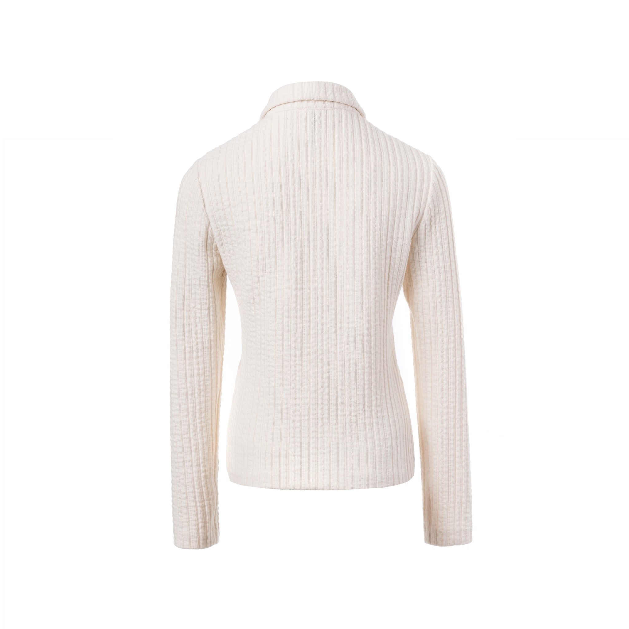 Ther. Beige Knitted cotton shirt | MADA IN CHINA