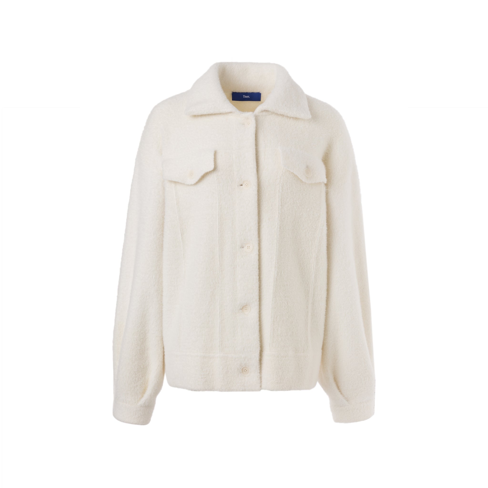 Ther. Beige Knitted Jacket | MADA IN CHINA