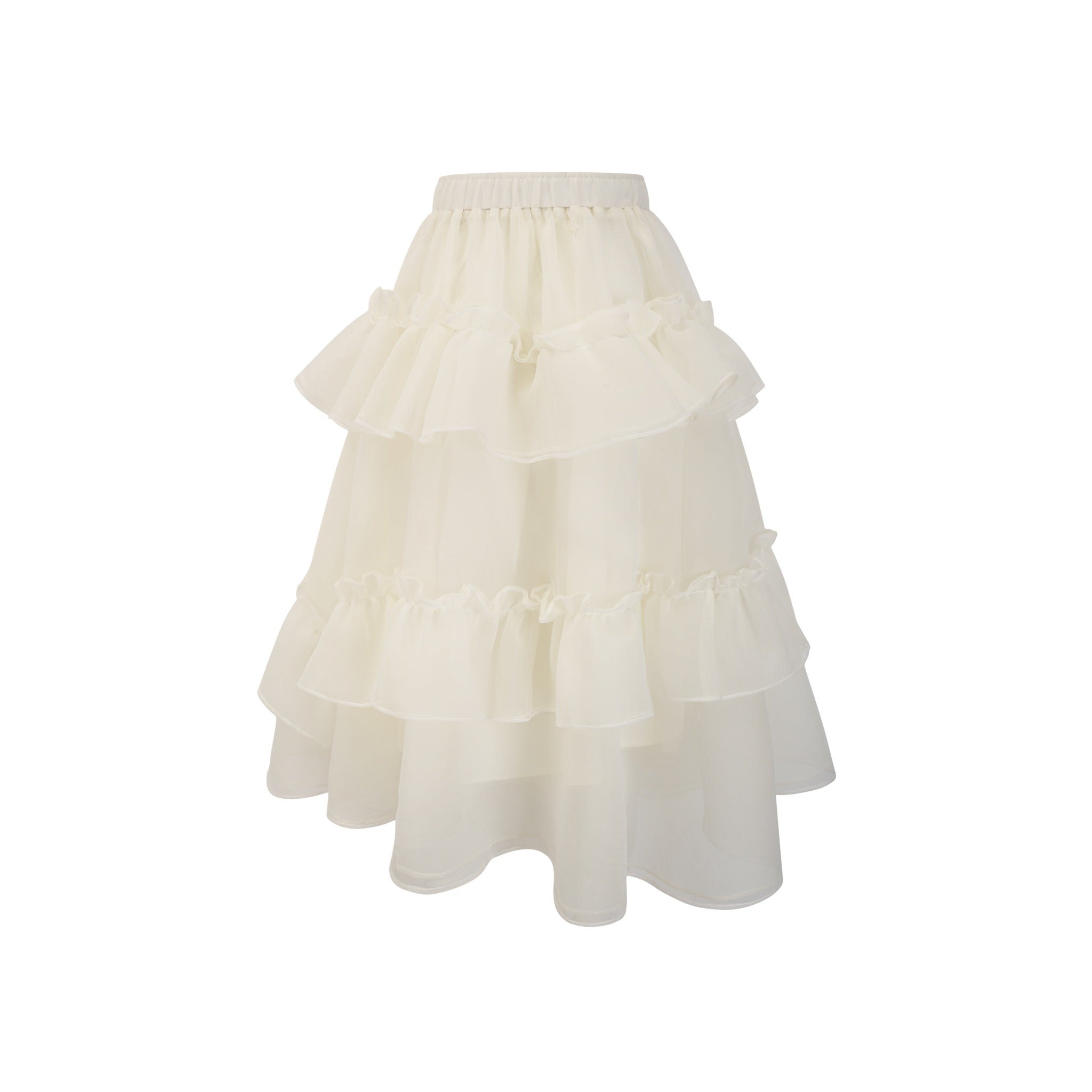 ARTE PURA Beige Pleated Half Slip Skirt In Gauze | MADA IN CHINA