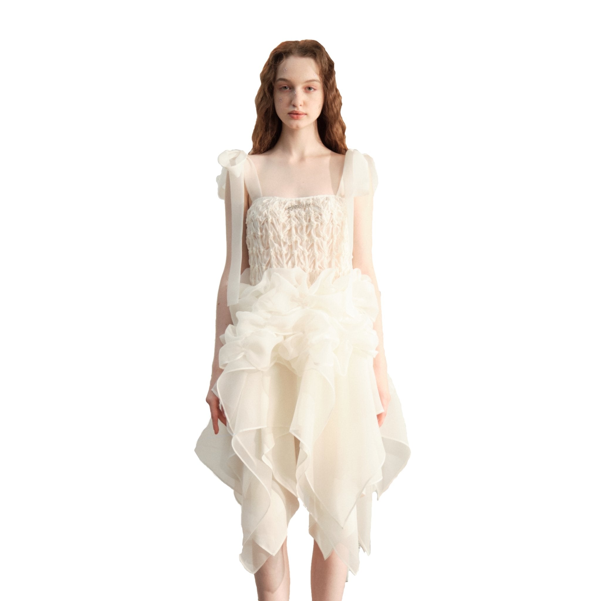 ARTE PURA Beige Texture Sling Princess Dress With Gauze | MADA IN CHINA