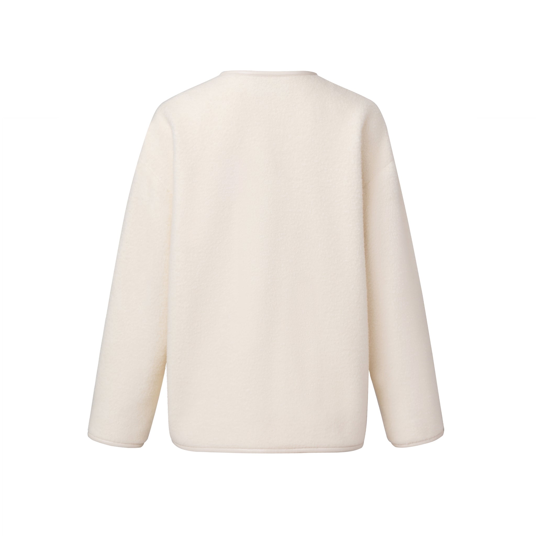 Ther. Beige Zipped fleece jacket | MADA IN CHINA