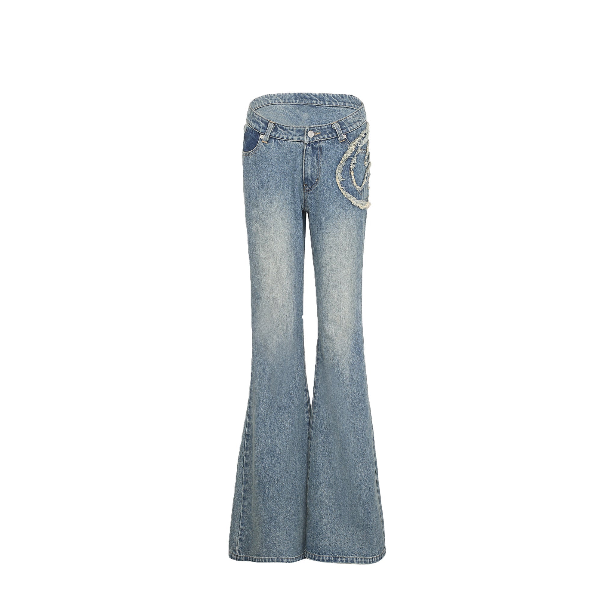 ANN ANDELMAN Bell Bottoms Jeans Blue | MADA IN CHINA