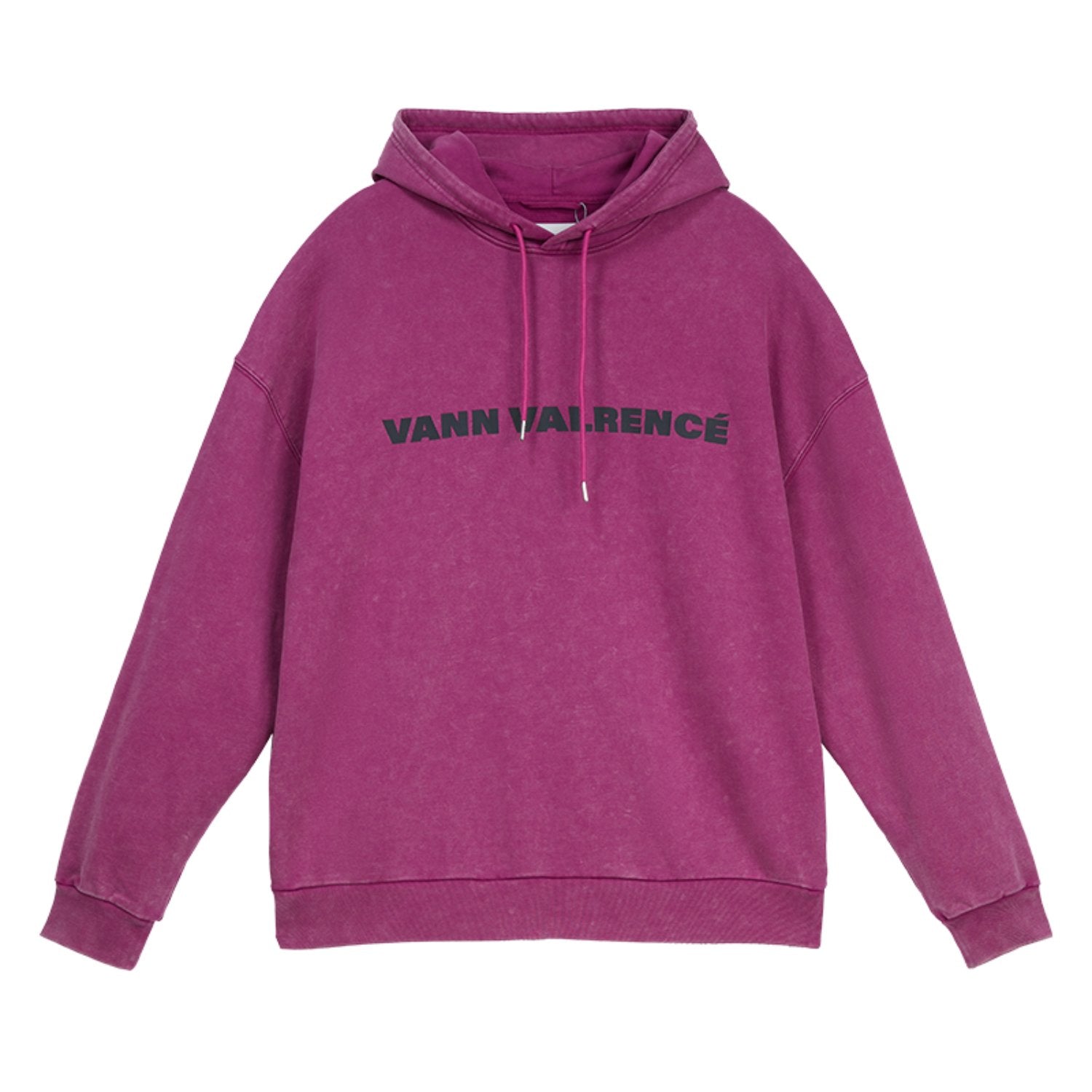 VANN VALRENCÉ Berry Purple Logo Print Sweatshirt | MADA IN CHINA