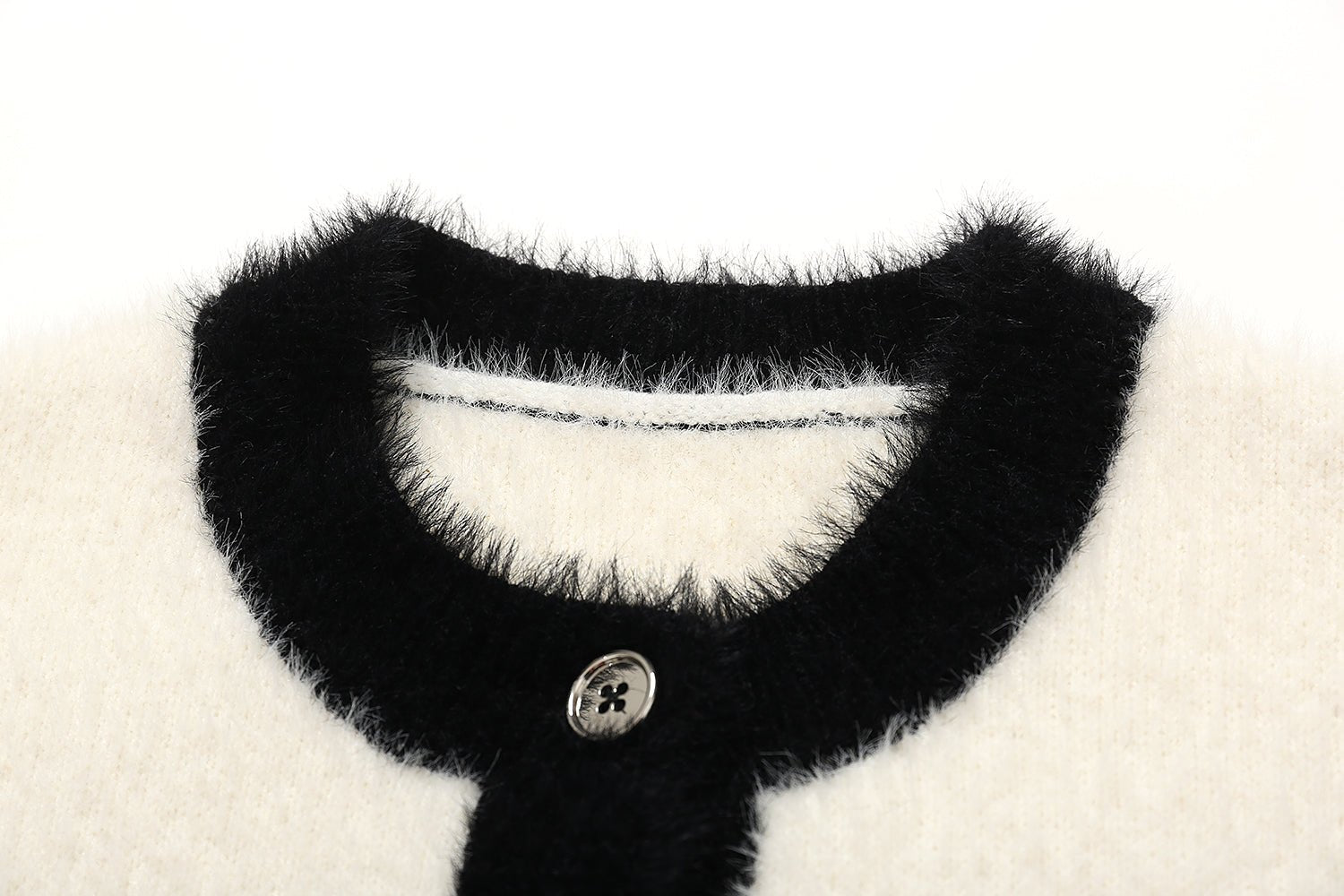 SOMESOWE Black And White Fake Fur Retro Coat | MADA IN CHINA