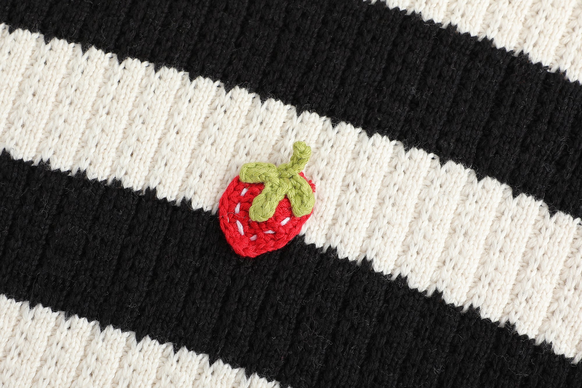 Alexia Sandra Black And White Strawberry Stripe Sweater | MADA IN CHINA