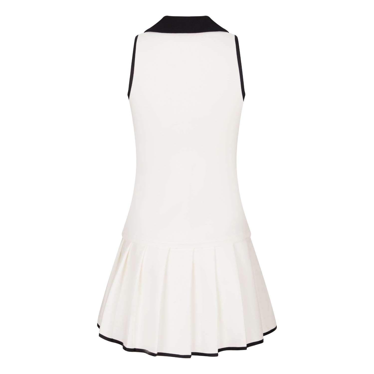 HERLIAN Pleated Short Dress in Black and White HERLIAN Pleated Short Dress in Black and White