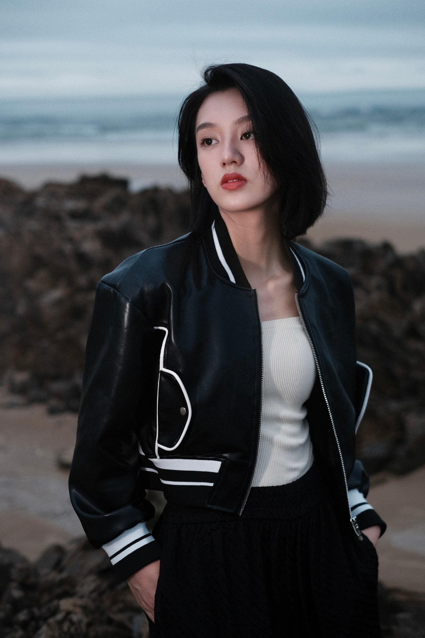 Alexia Sandra Black AS Leather Jacket | MADA IN CHINA