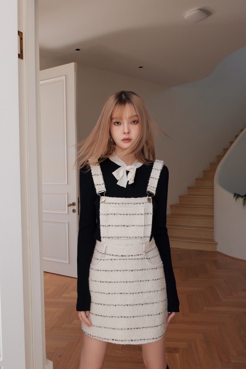 DIANA VEVINA Black Bow Knit Sweater | MADA IN CHINA