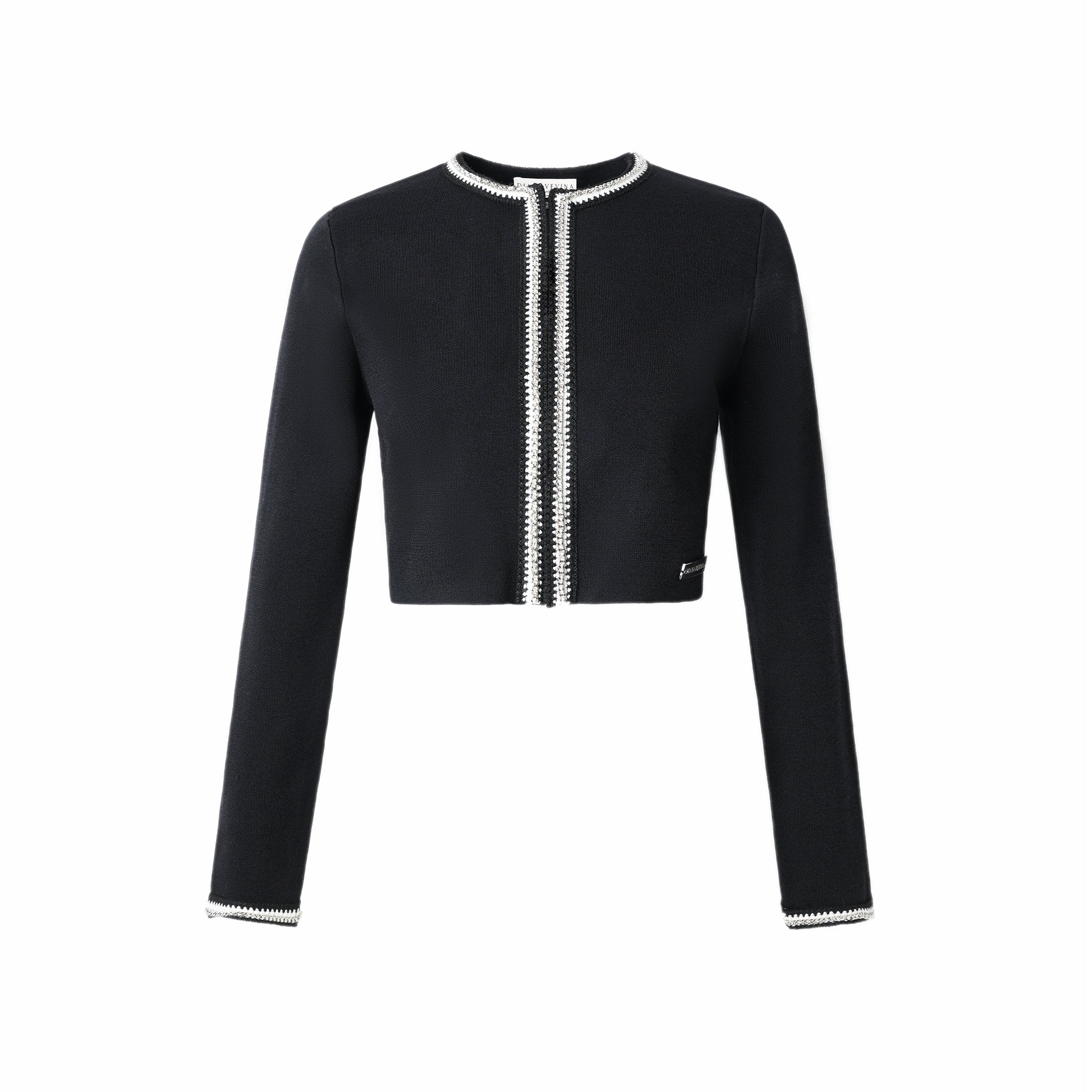 DIANA VEVINA Black Chain Trim Jacket | MADA IN CHINA