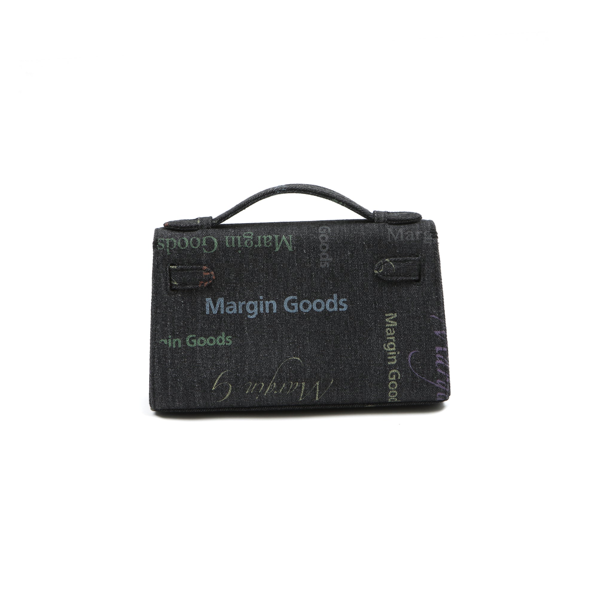 MARGIN GOODS Black Coded Print Top Handle Bag | MADA IN CHINA