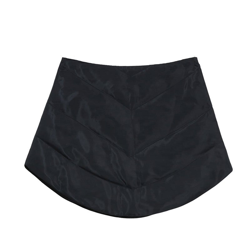 VANN VALRENCÉ Black Curved Down Skirt | MADA IN CHINA