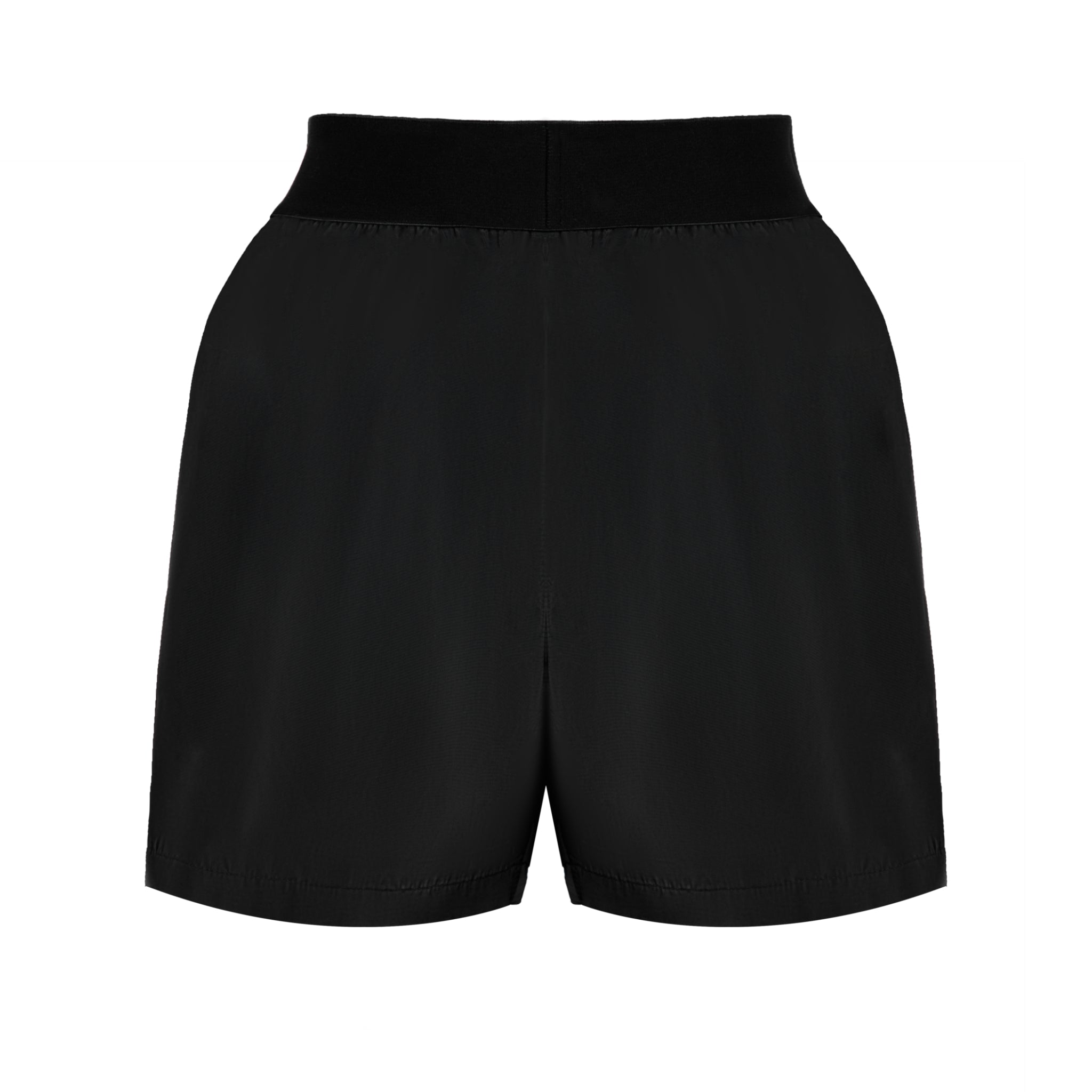 UNAWARES Black Customized Laser Logo Zip Pocket Shorts | MADA IN CHINA