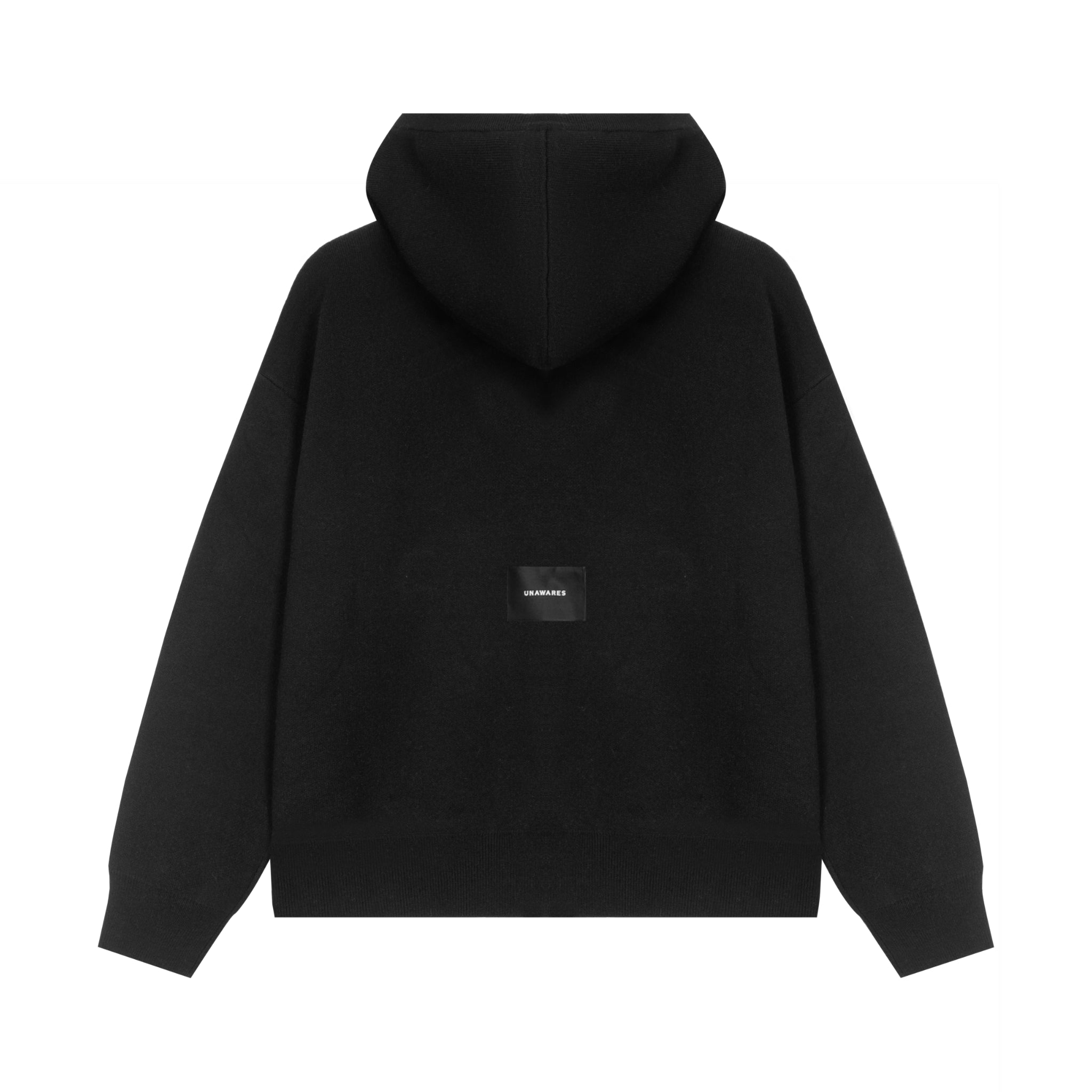 UNAWARES Black Customized Oversize Hooded Sweatshirt Logo Sweater | MADA IN CHINA