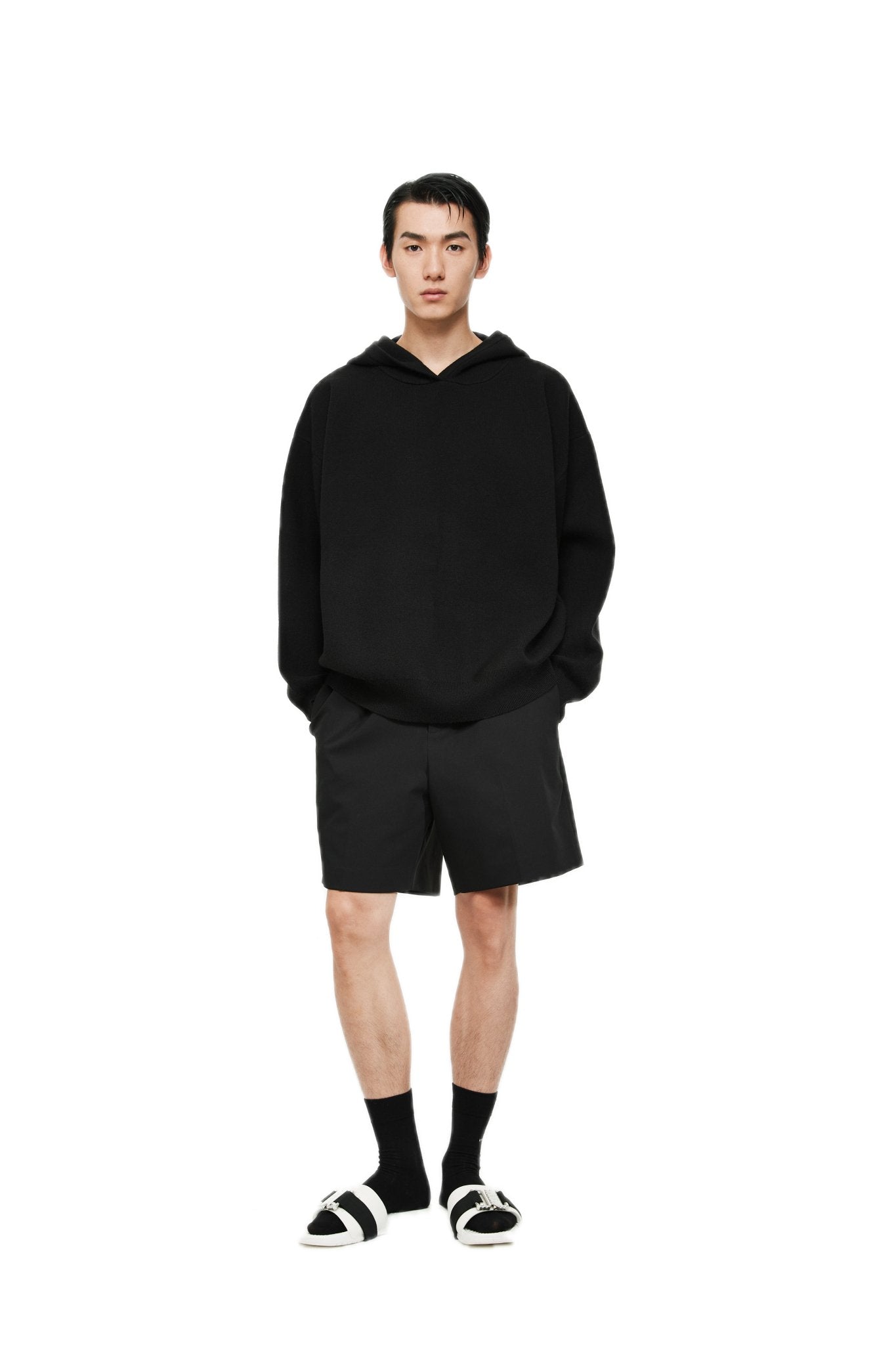 UNAWARES Black Customized Oversize Hooded Sweatshirt Logo Sweater | MADA IN CHINA