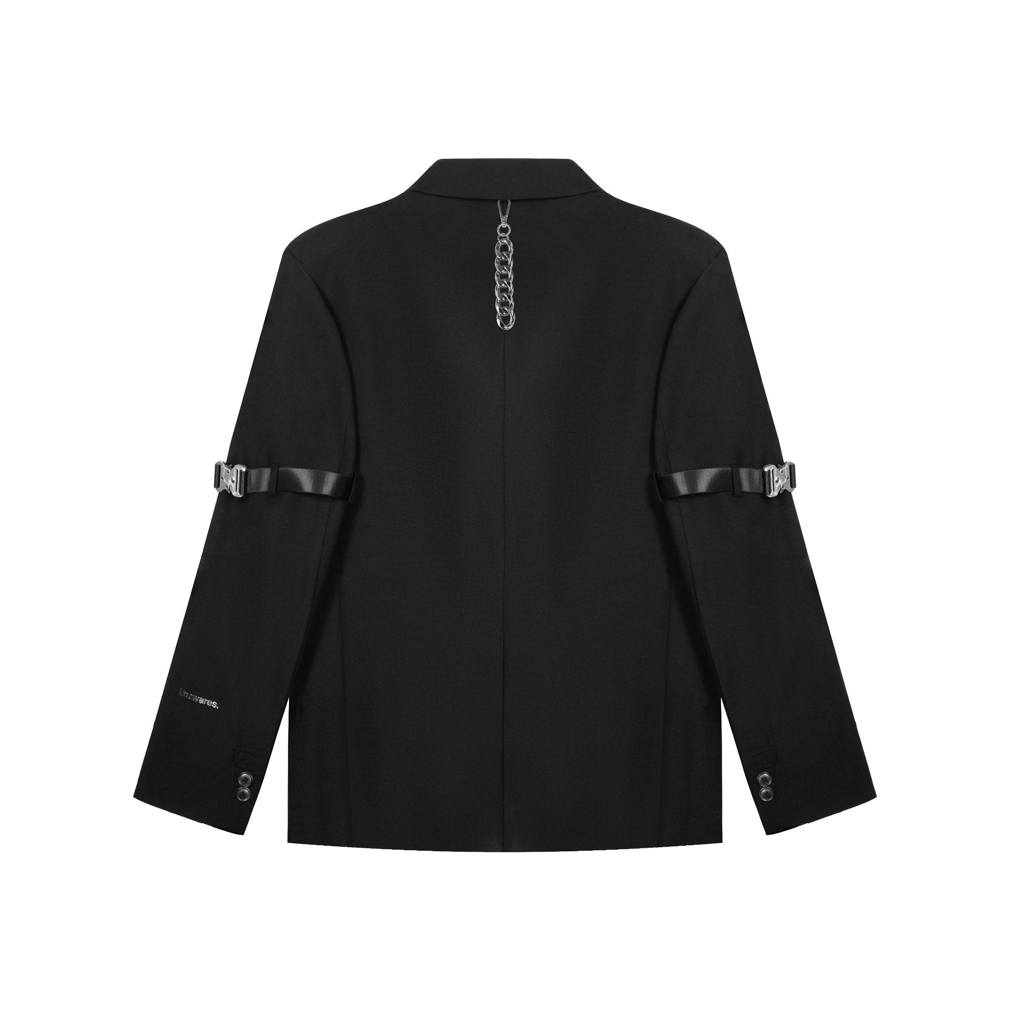 UNAWARES Black Deconstructed Double Layer Single Breasted Suit | MADA IN CHINA