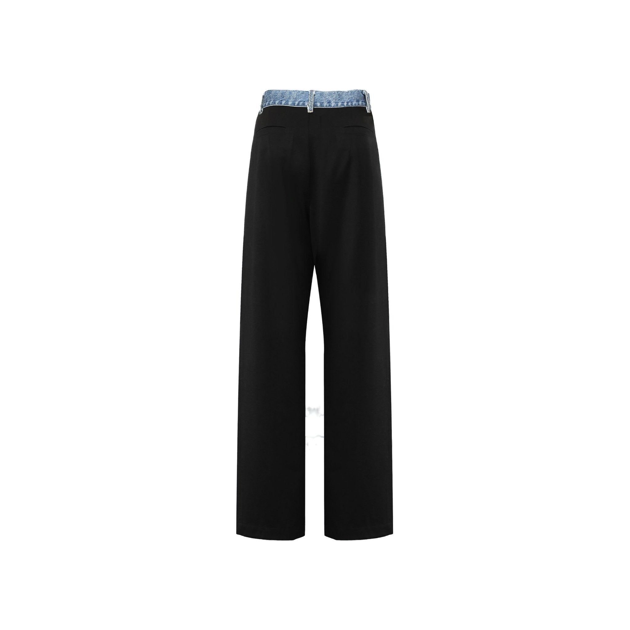 ANN ANDELMAN Black Denim Waist Trousers | MADA IN CHINA