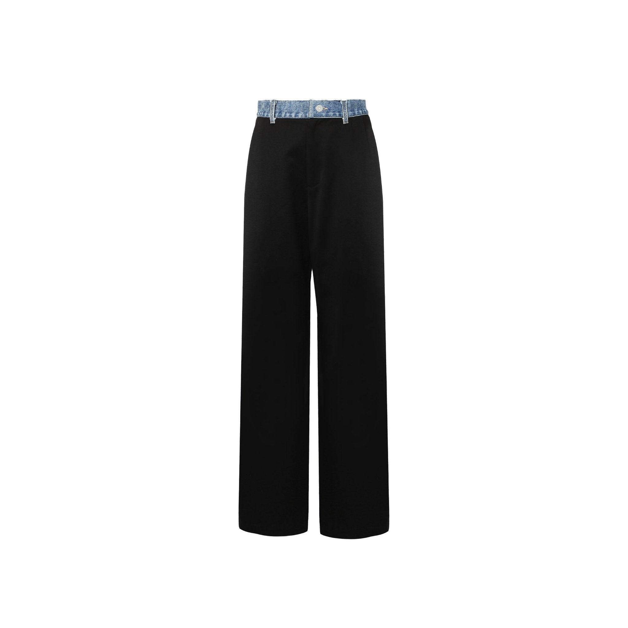 ANN ANDELMAN Black Denim Waist Trousers | MADA IN CHINA