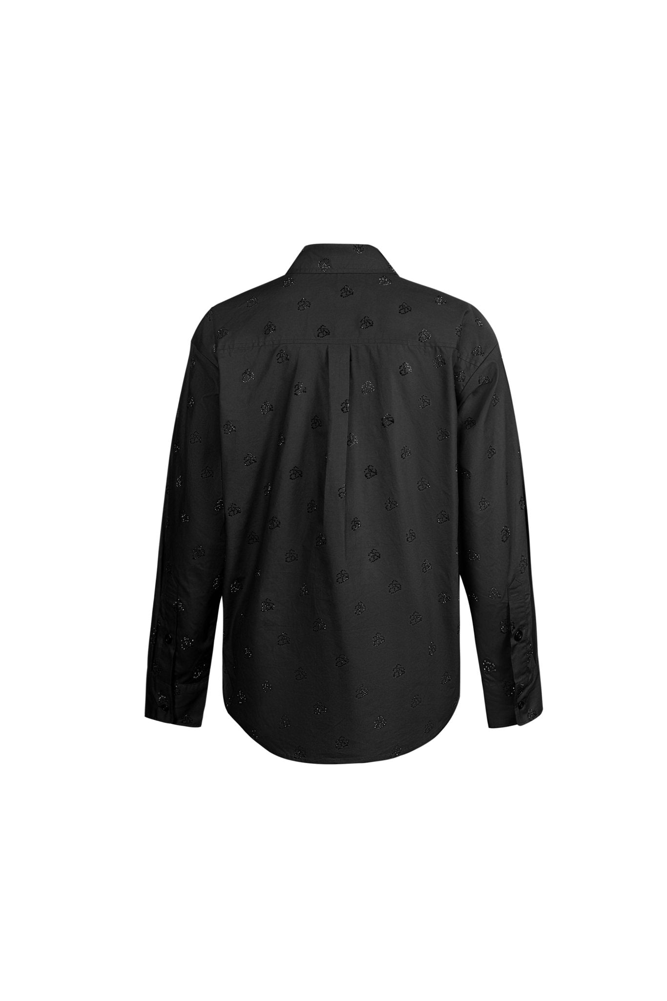 ANN ANDELMAN Black Diamante Embellished Shirt | MADA IN CHINA