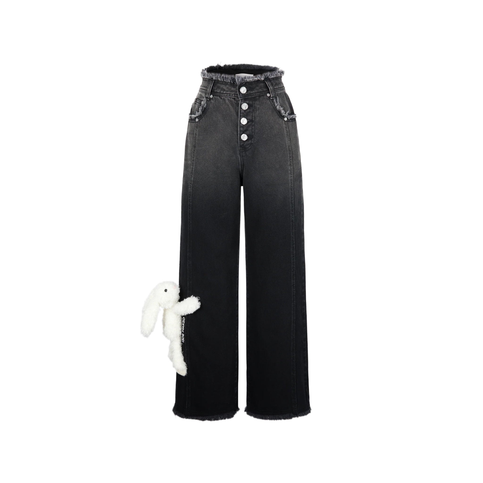 13DE MARZO Black Doozoo Faded Trousers | MADA IN CHINA