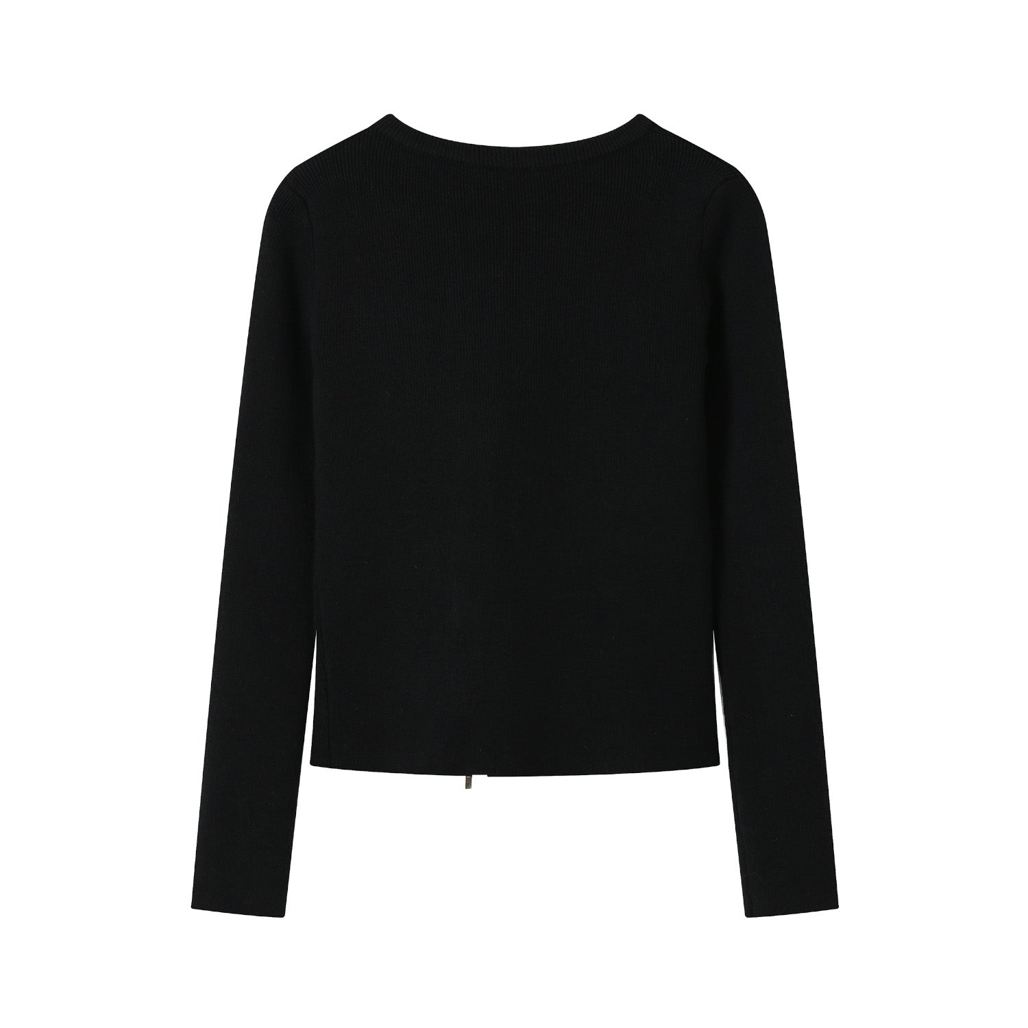 SOMESOWE Black Double Lapel Knit Cardigan | MADA IN CHINA