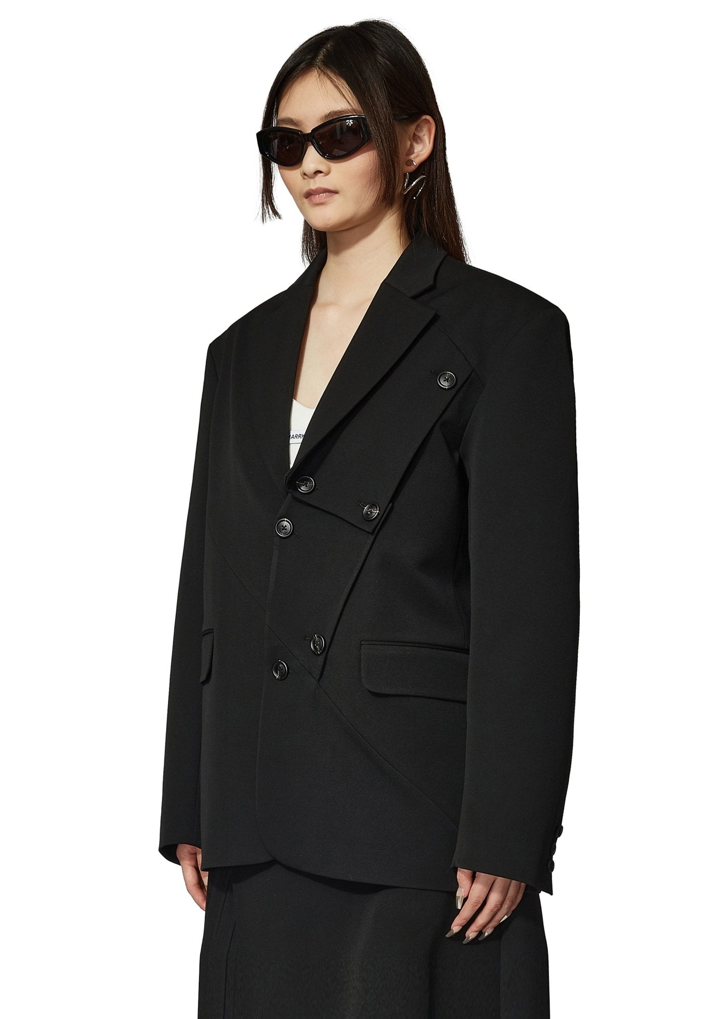 MARRKNULL Black Double Wear Blazer Jacket | MADA IN CHINA